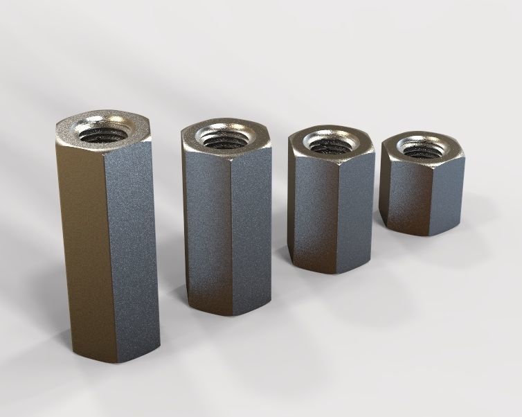 M48 Hexagonal Stud Connector 3D print model_36