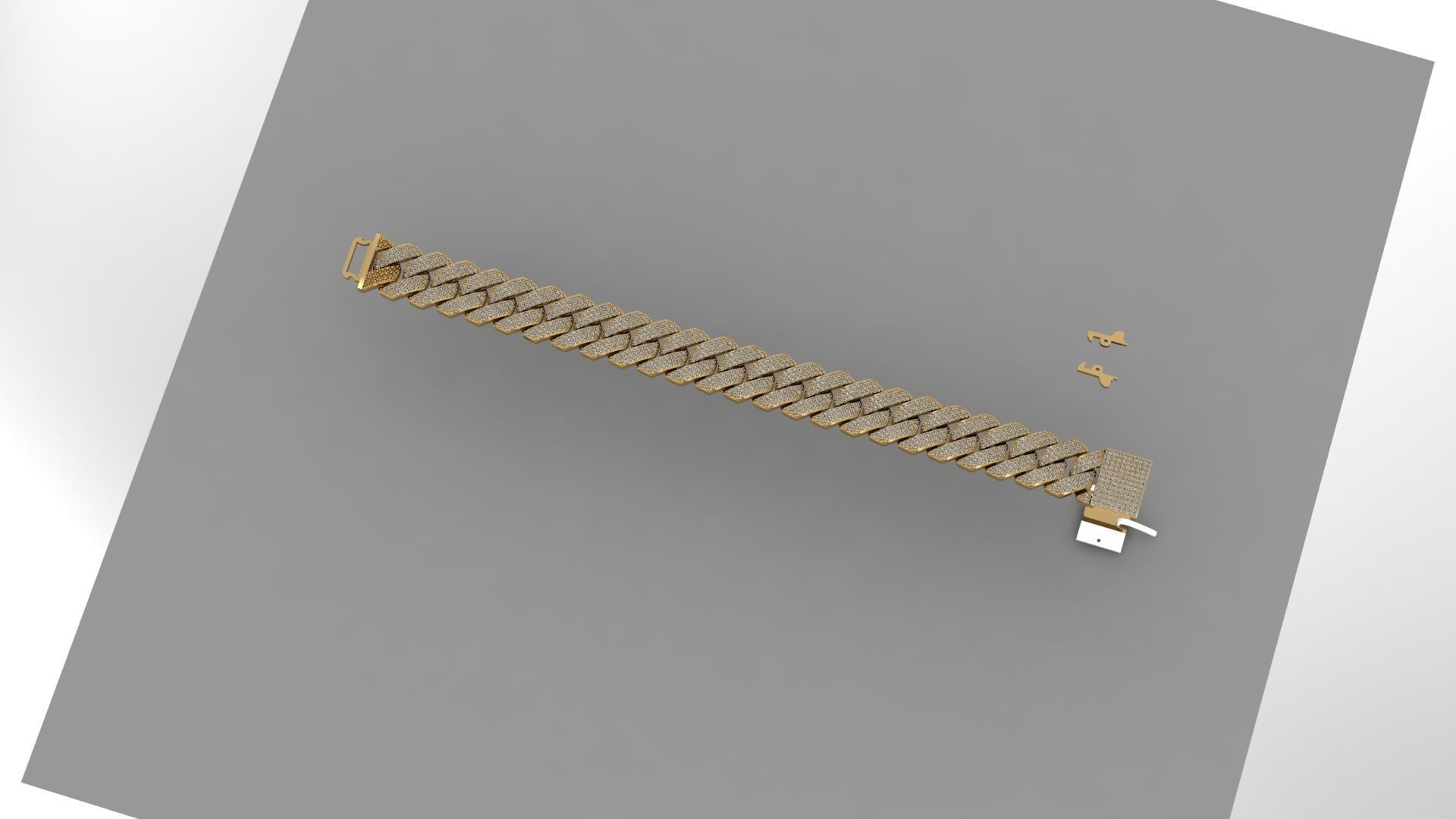 Chain bracelet  3D print model_1