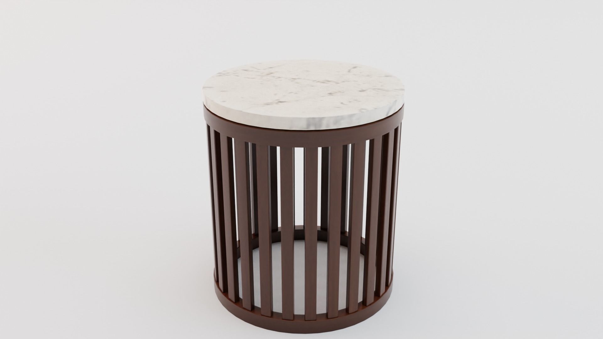 Lounge Set side table with marble top Low-poly 3D model_4