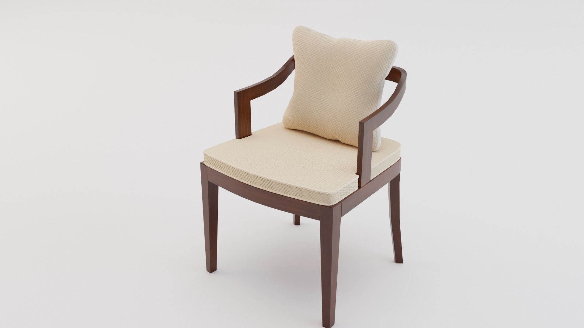 Lounge Set side table with marble top Low-poly 3D model_6