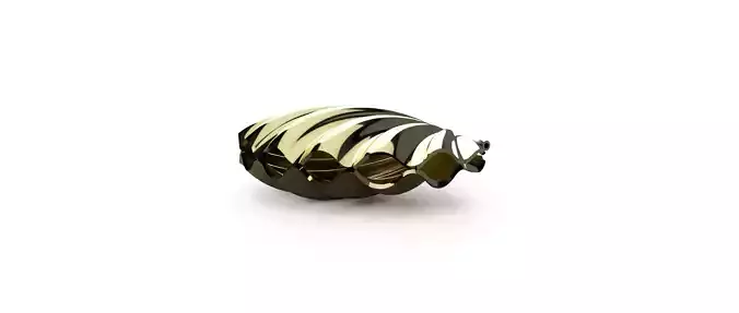 Clam with pearl and hinge 3D print model