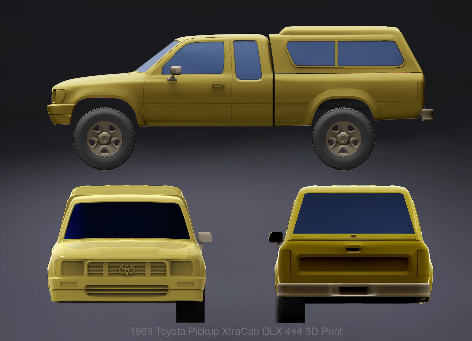 1989 Toyota Pickup 3D print model_6