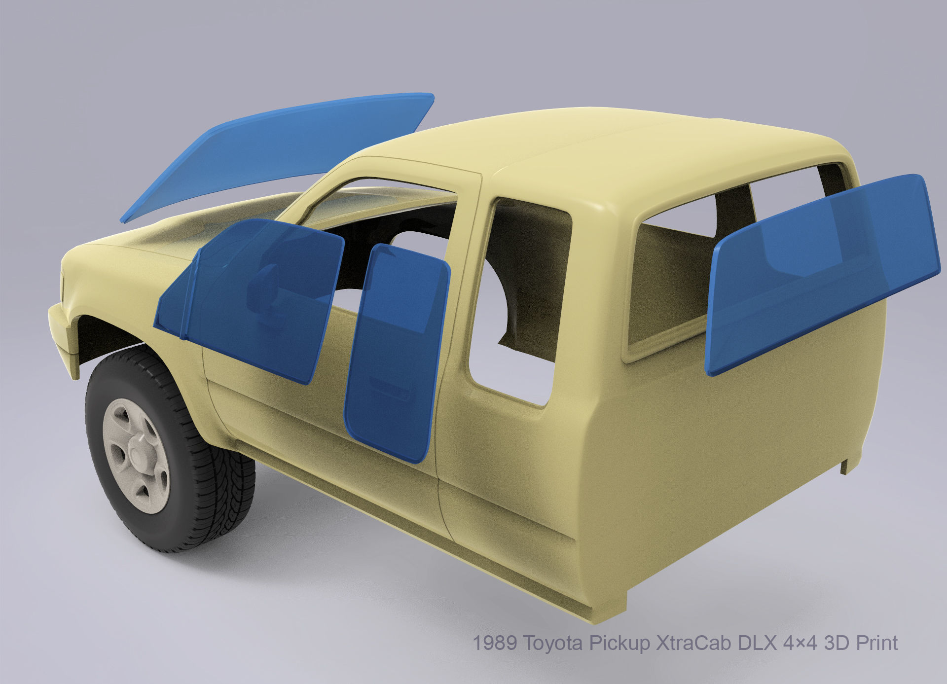 1989 Toyota Pickup 3D print model_10
