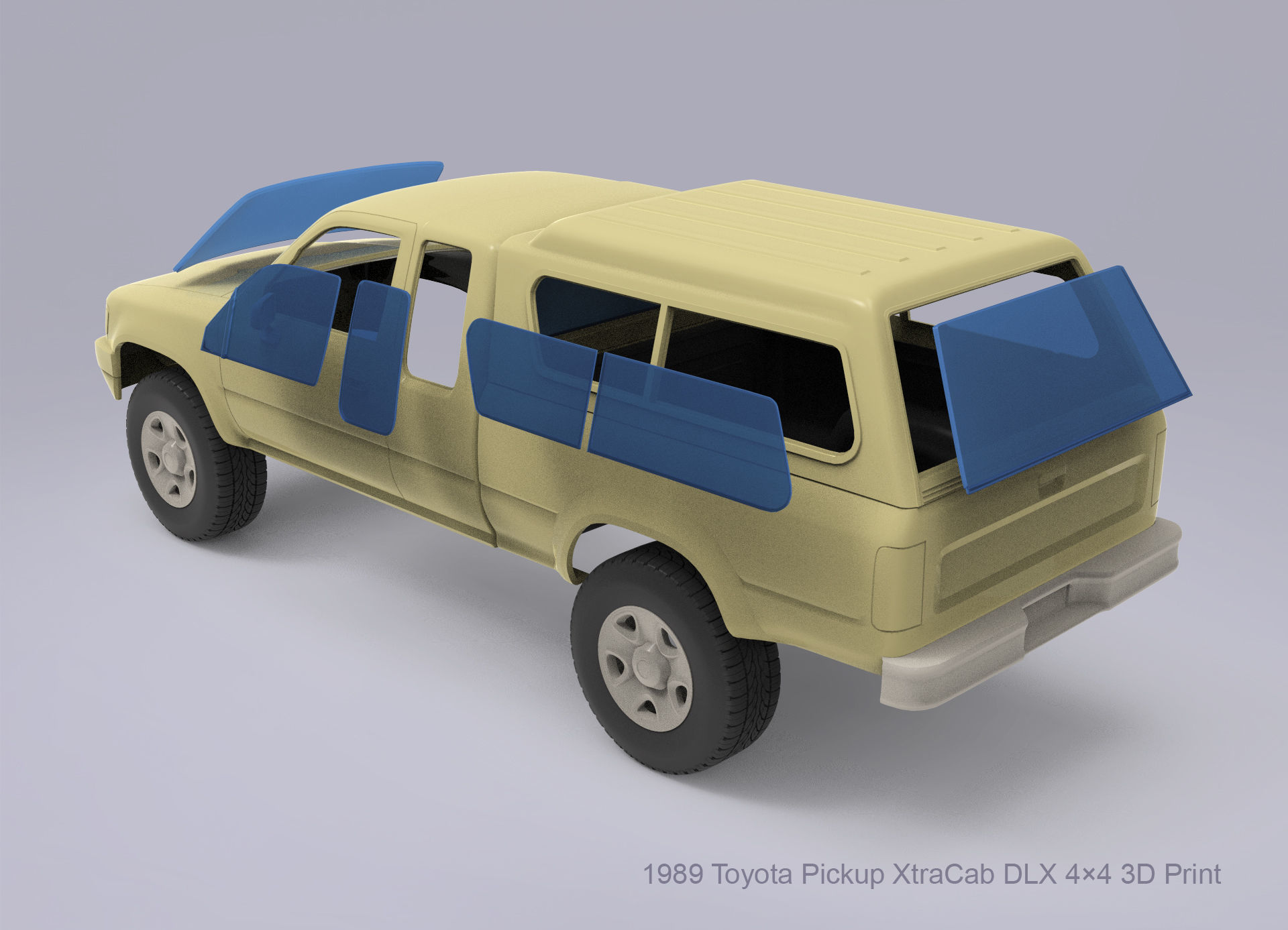 1989 Toyota Pickup 3D print model_9