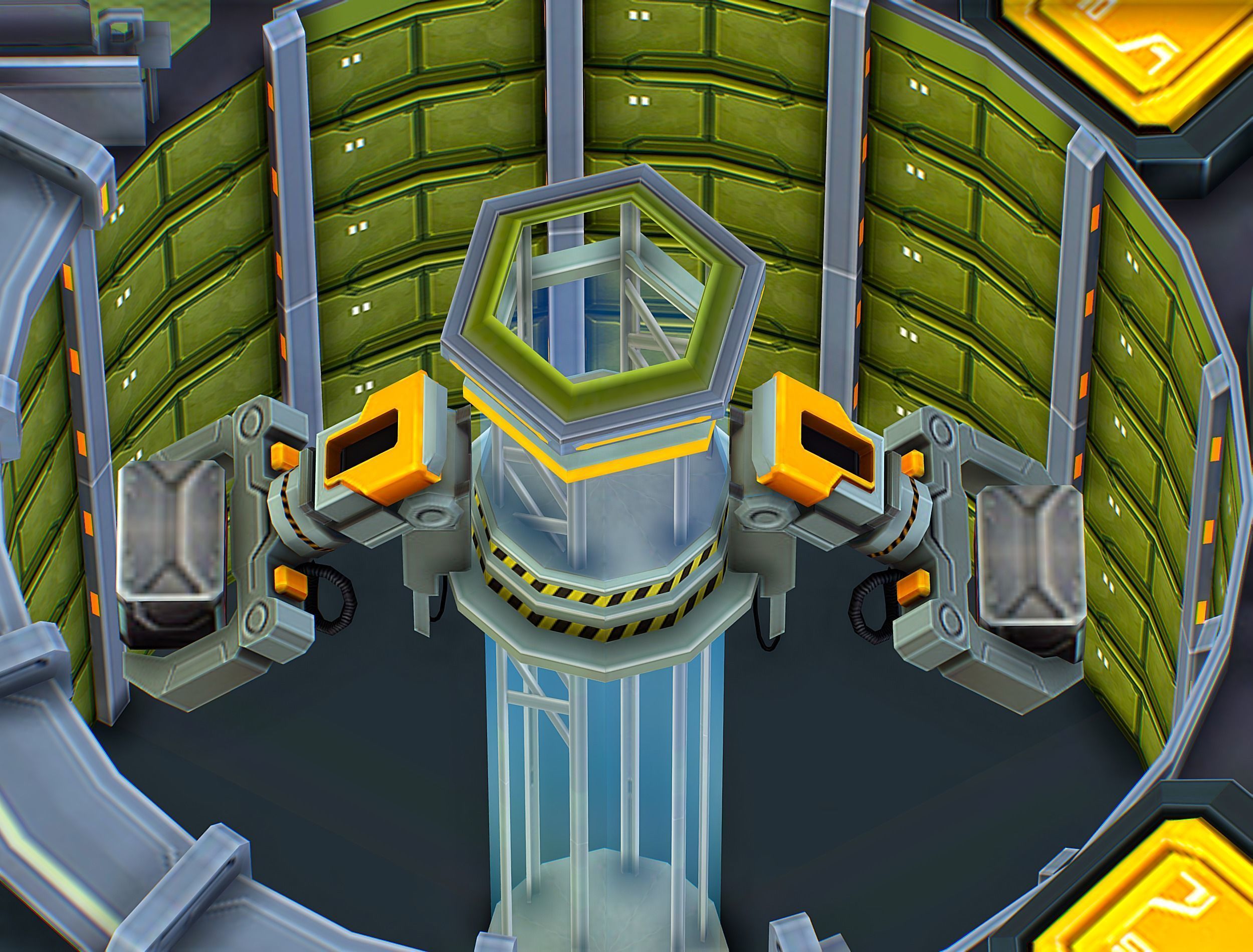 isometrical WareHouse platform upgrade 03 Low-poly 3D model_7