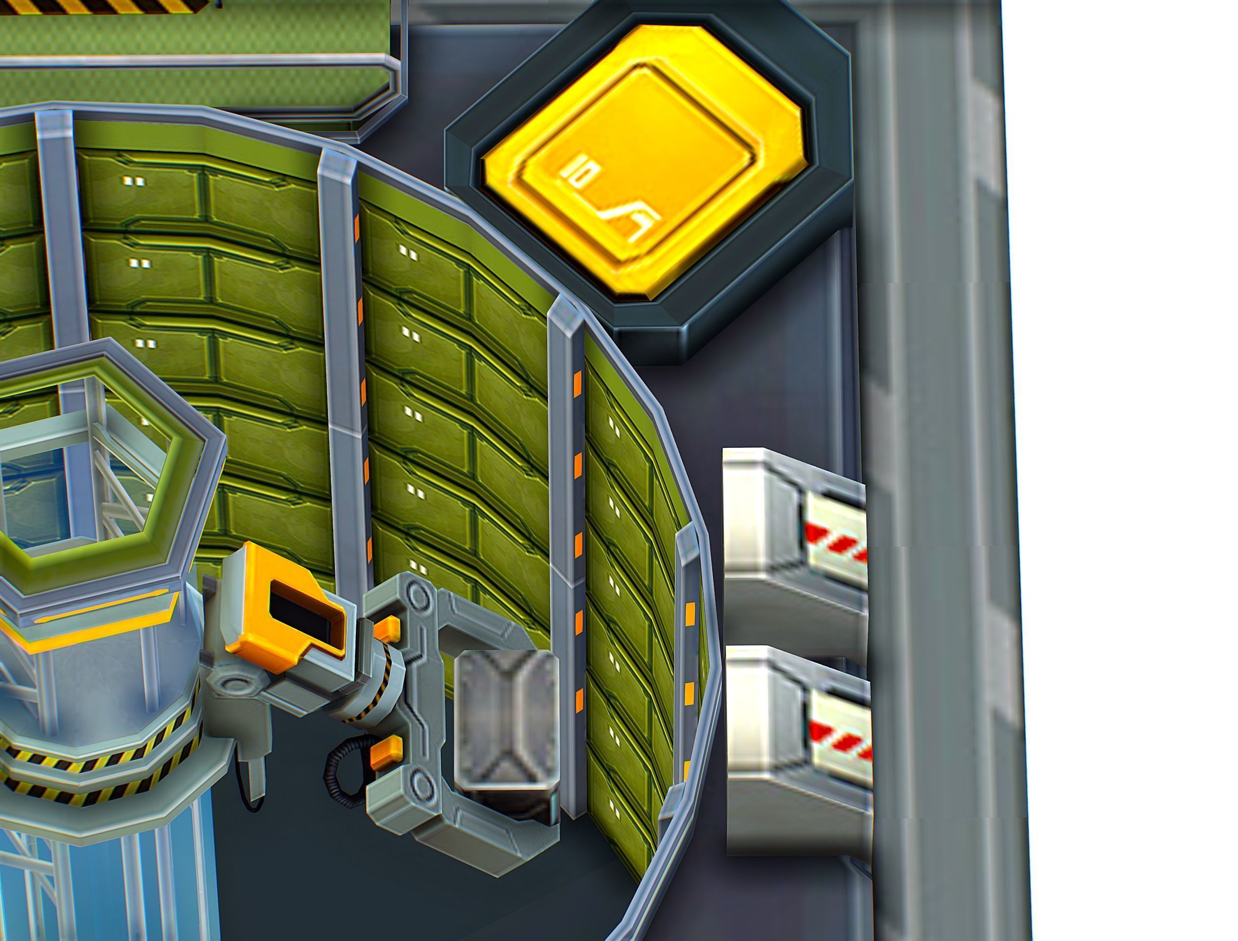 isometrical WareHouse platform upgrade 03 Low-poly 3D model_9