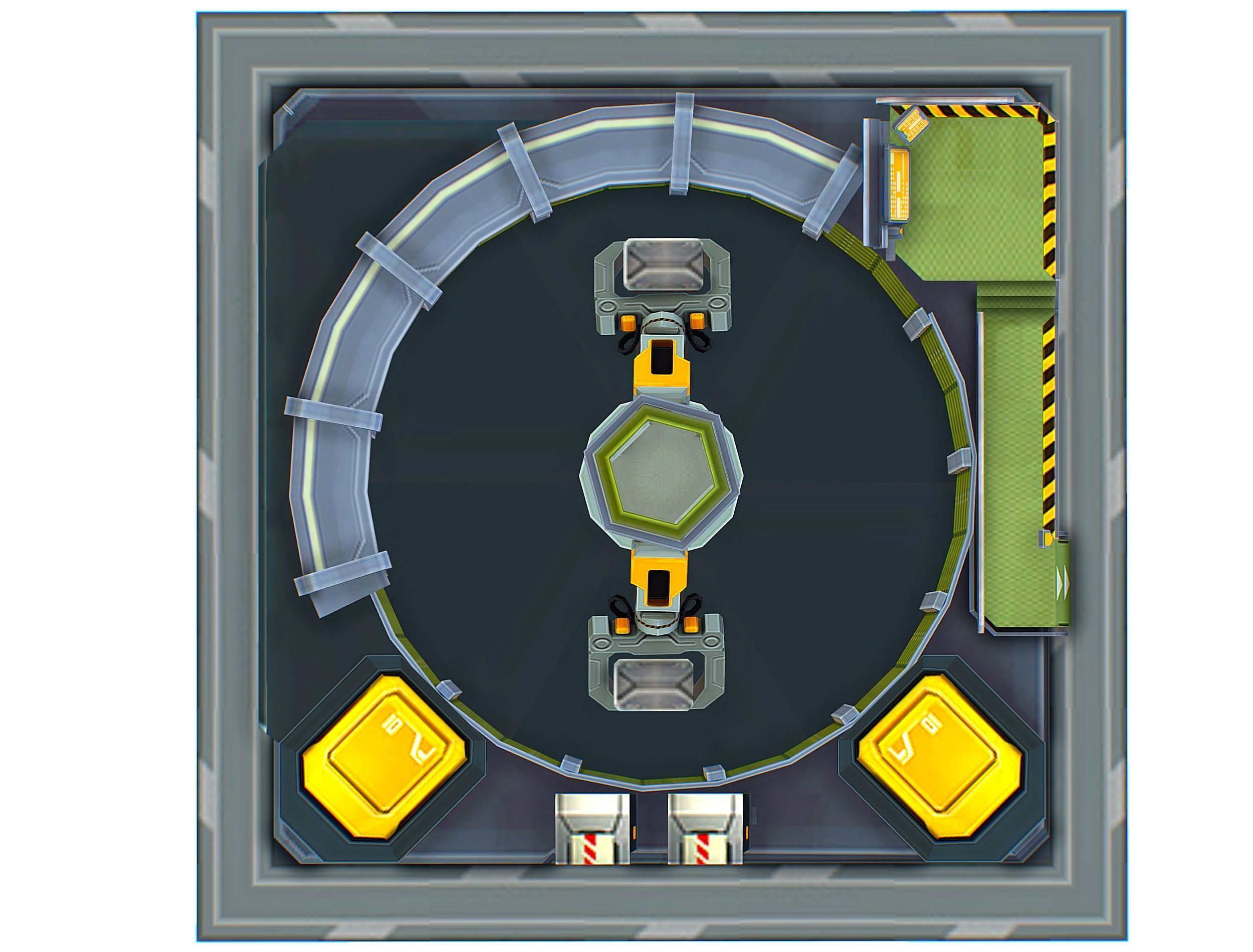 isometrical WareHouse platform upgrade 03 Low-poly 3D model_14