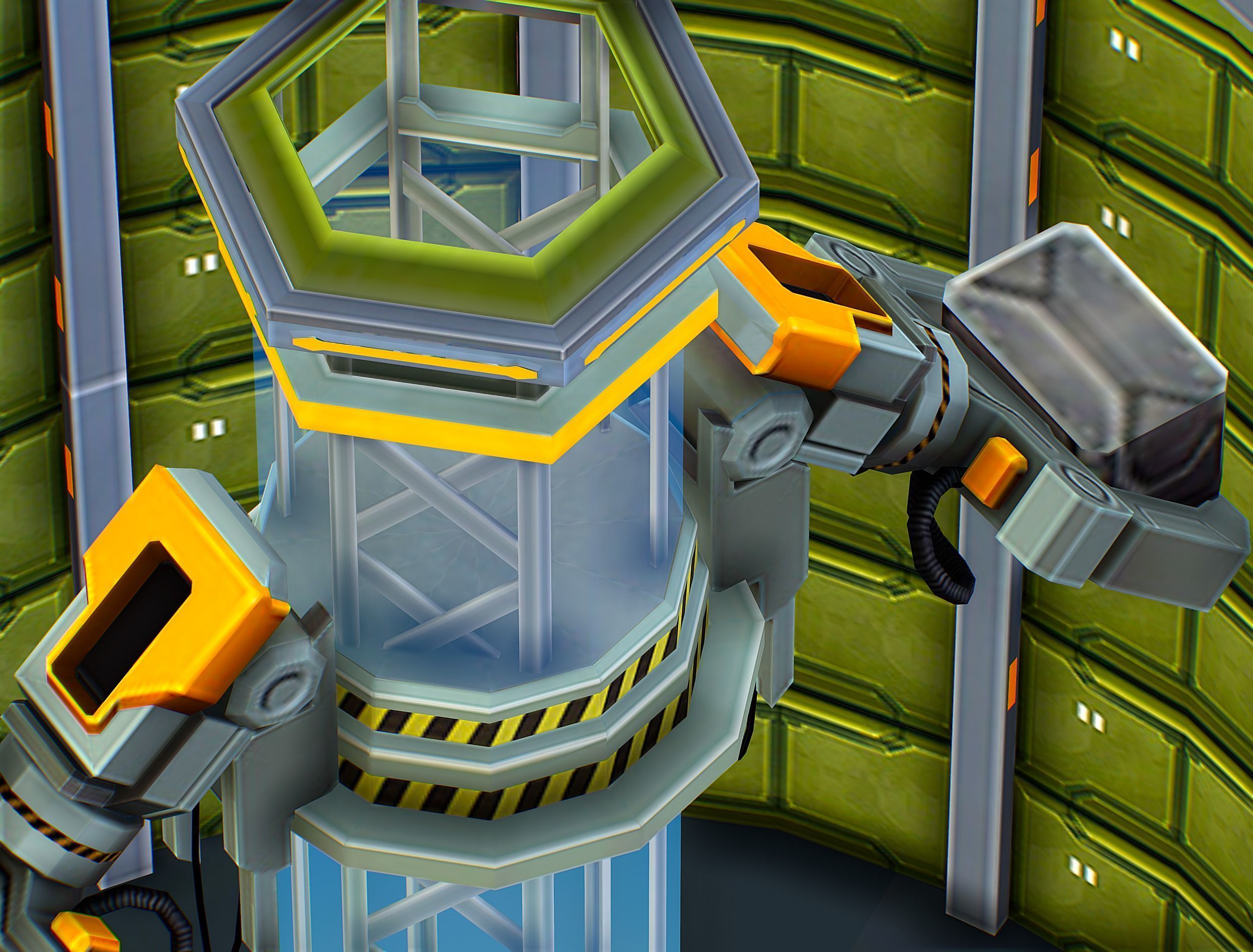 isometrical WareHouse platform upgrade 03 Low-poly 3D model_13