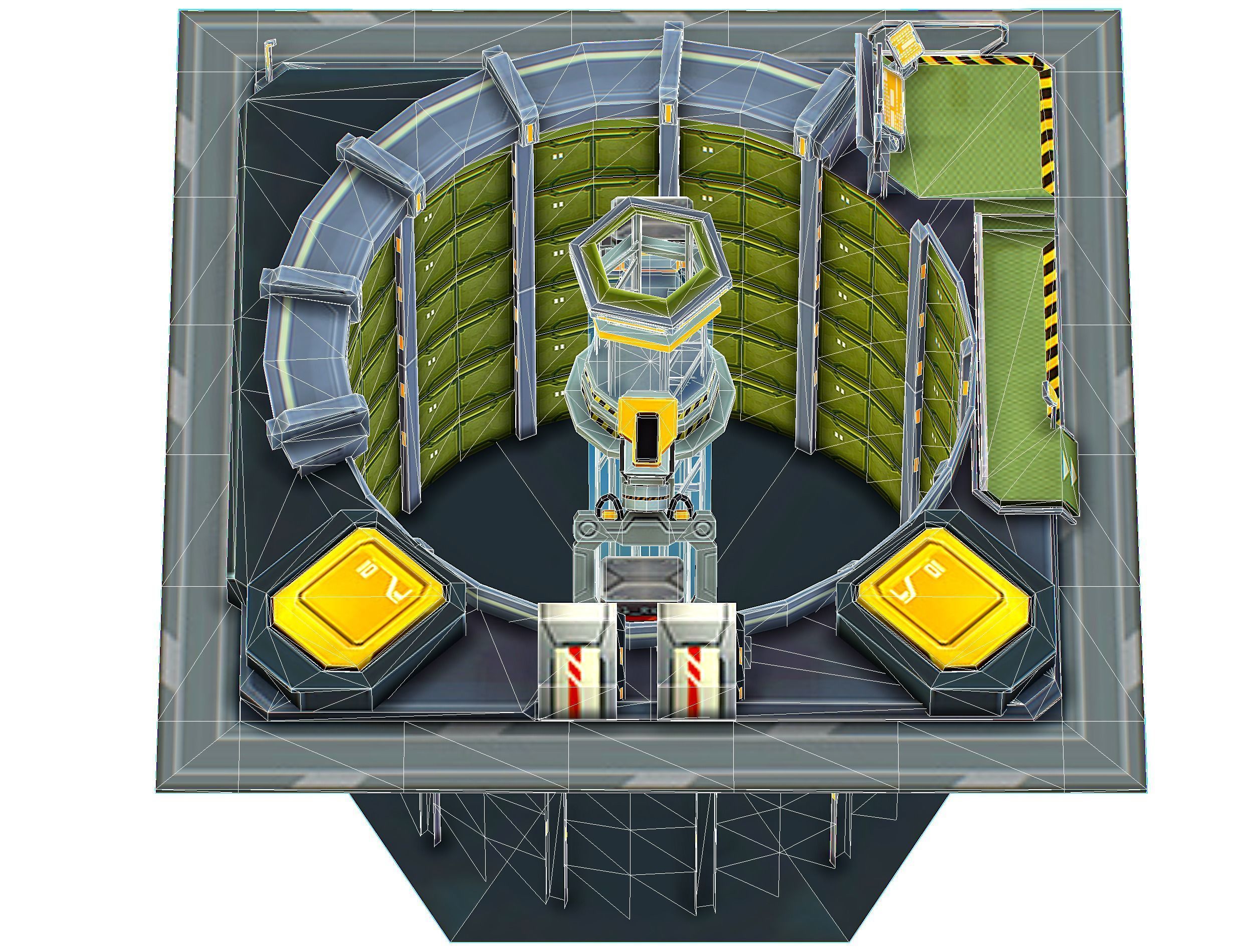 isometrical WareHouse platform upgrade 03 Low-poly 3D model_18