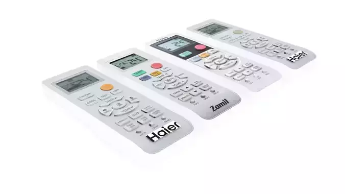Haier Air Conditioner Remote Controls Set 3D model
