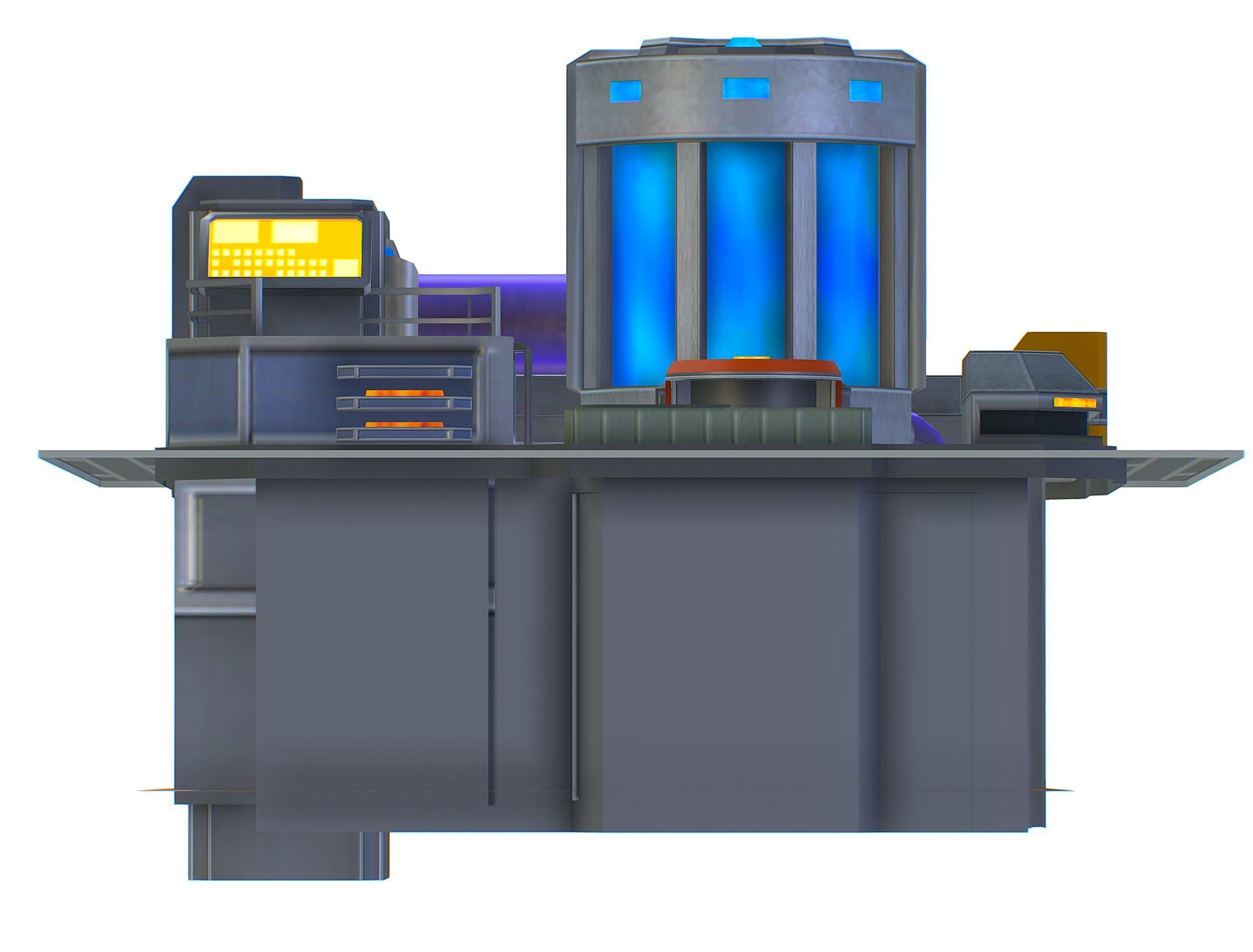 isometrical fuel rig platform station upgrade 3 Low-poly 3D model_19