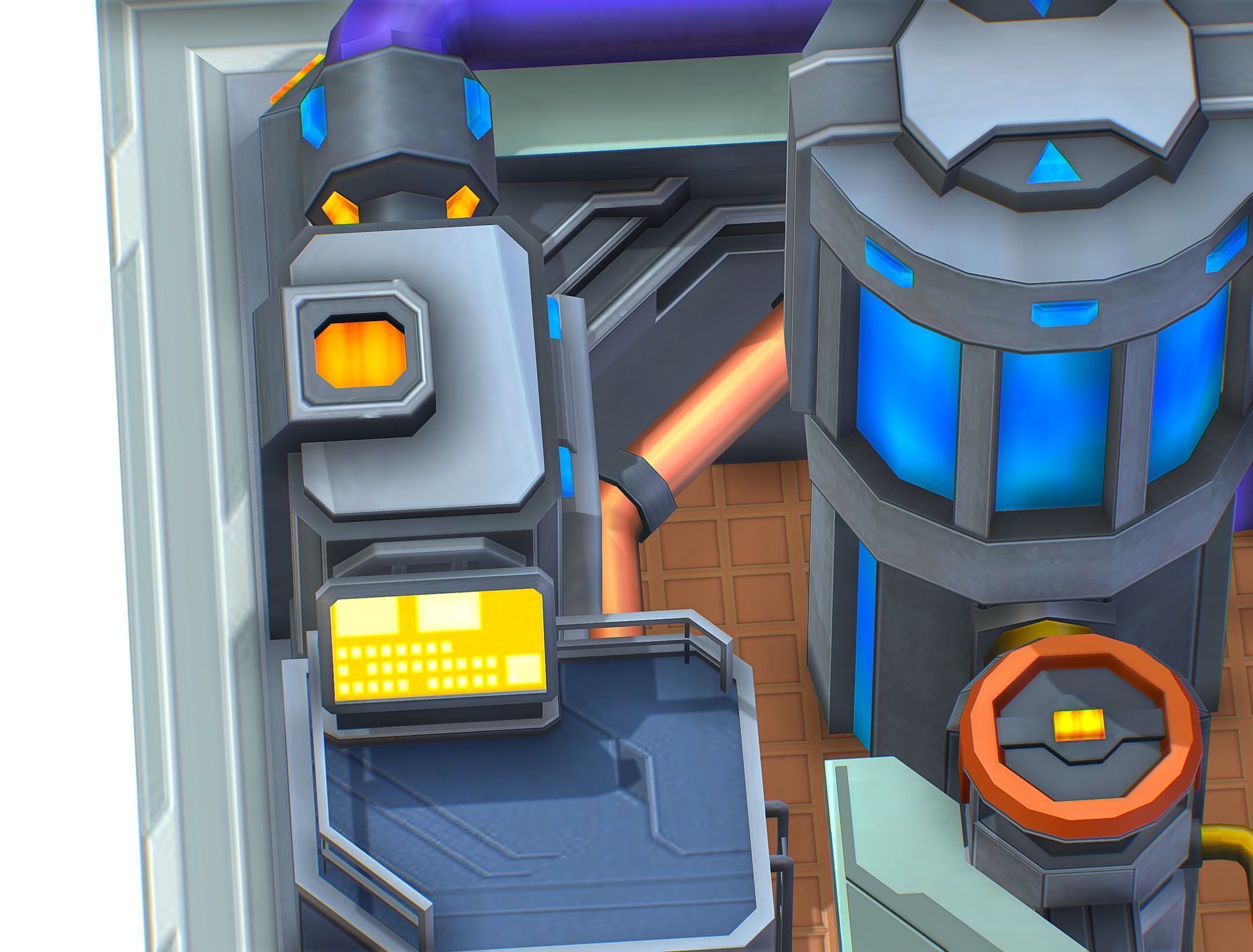 isometrical fuel rig platform station upgrade 3 Low-poly 3D model_9