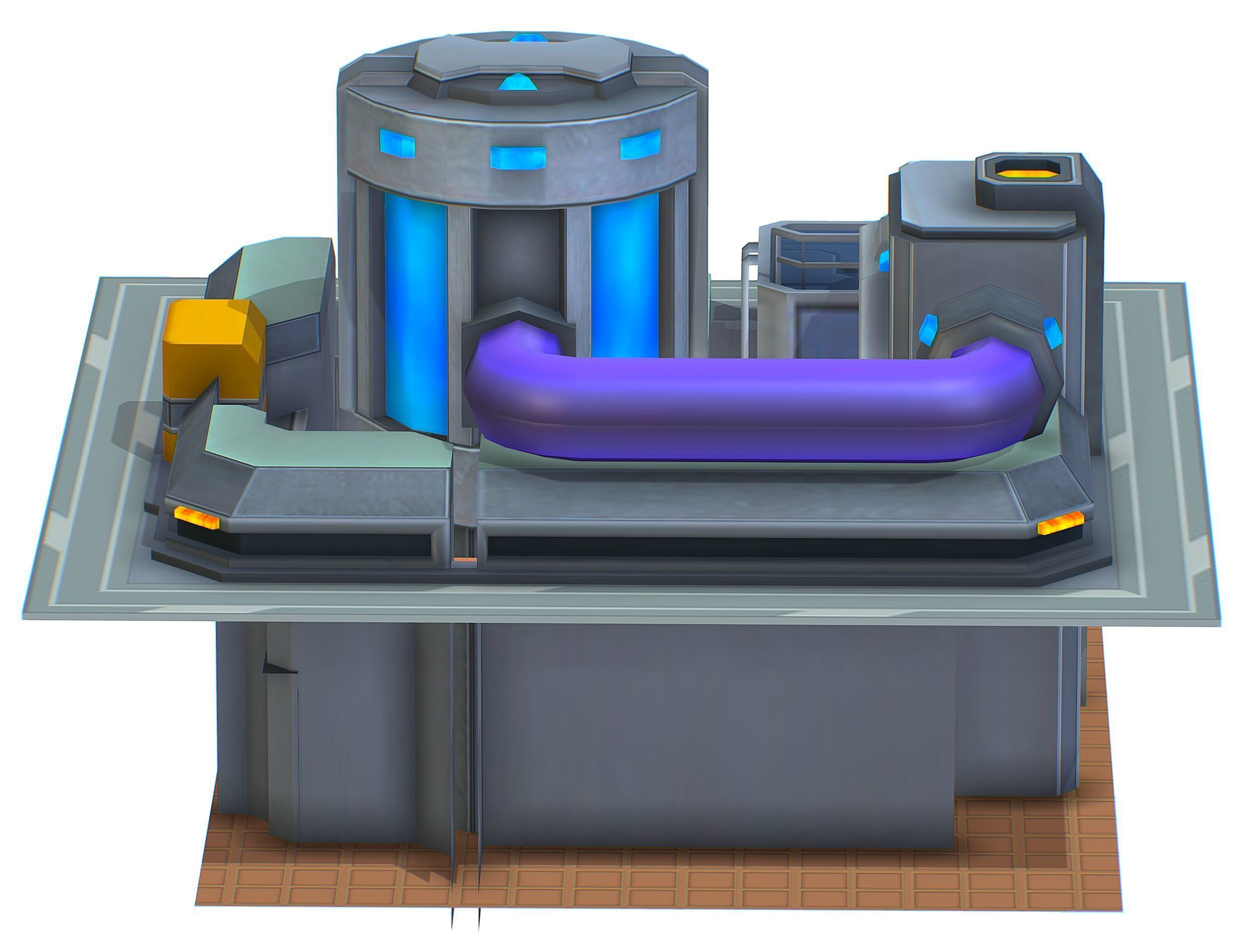 isometrical fuel rig platform station upgrade 3 Low-poly 3D model_14