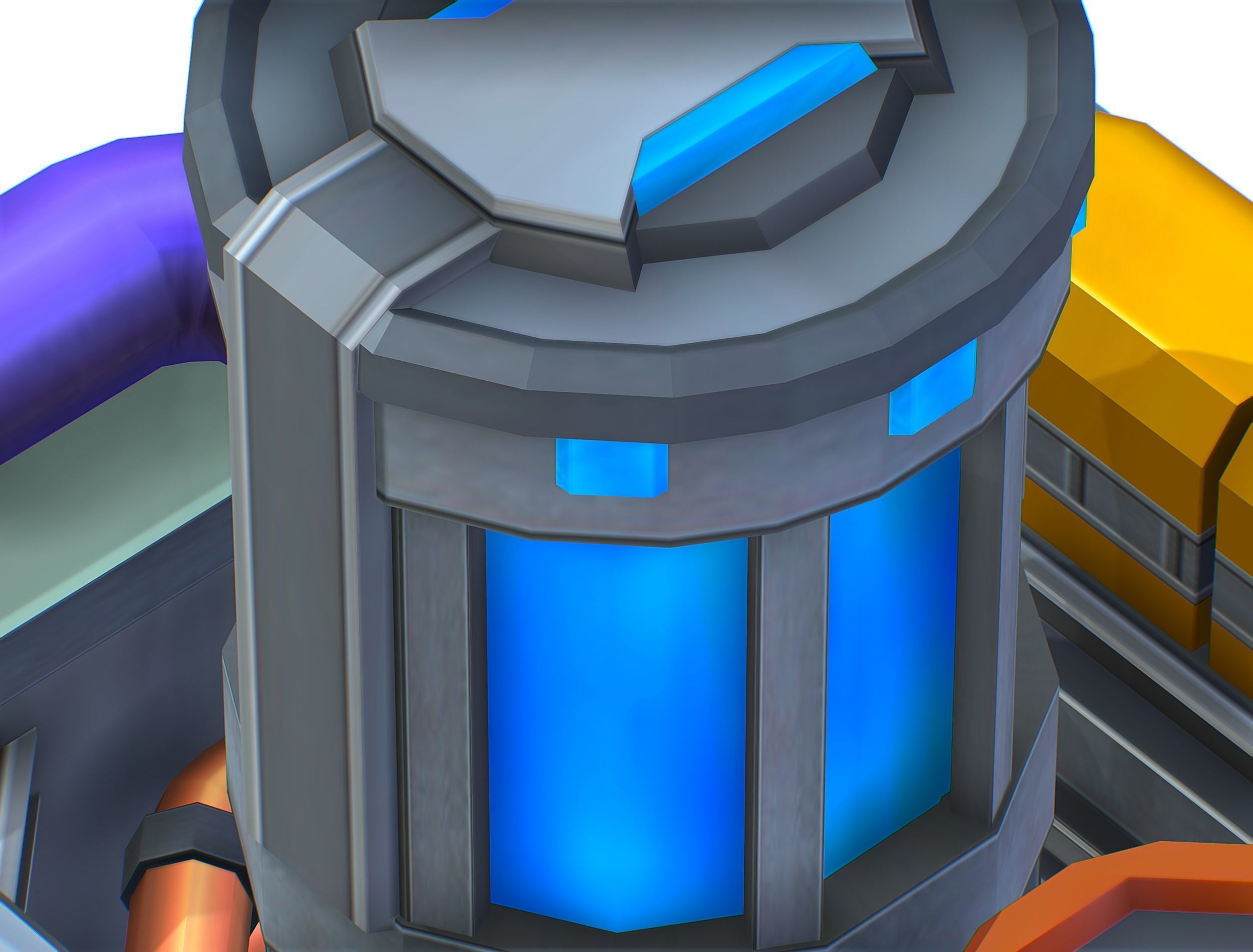 isometrical fuel rig platform station upgrade 4 Low-poly 3D model_11