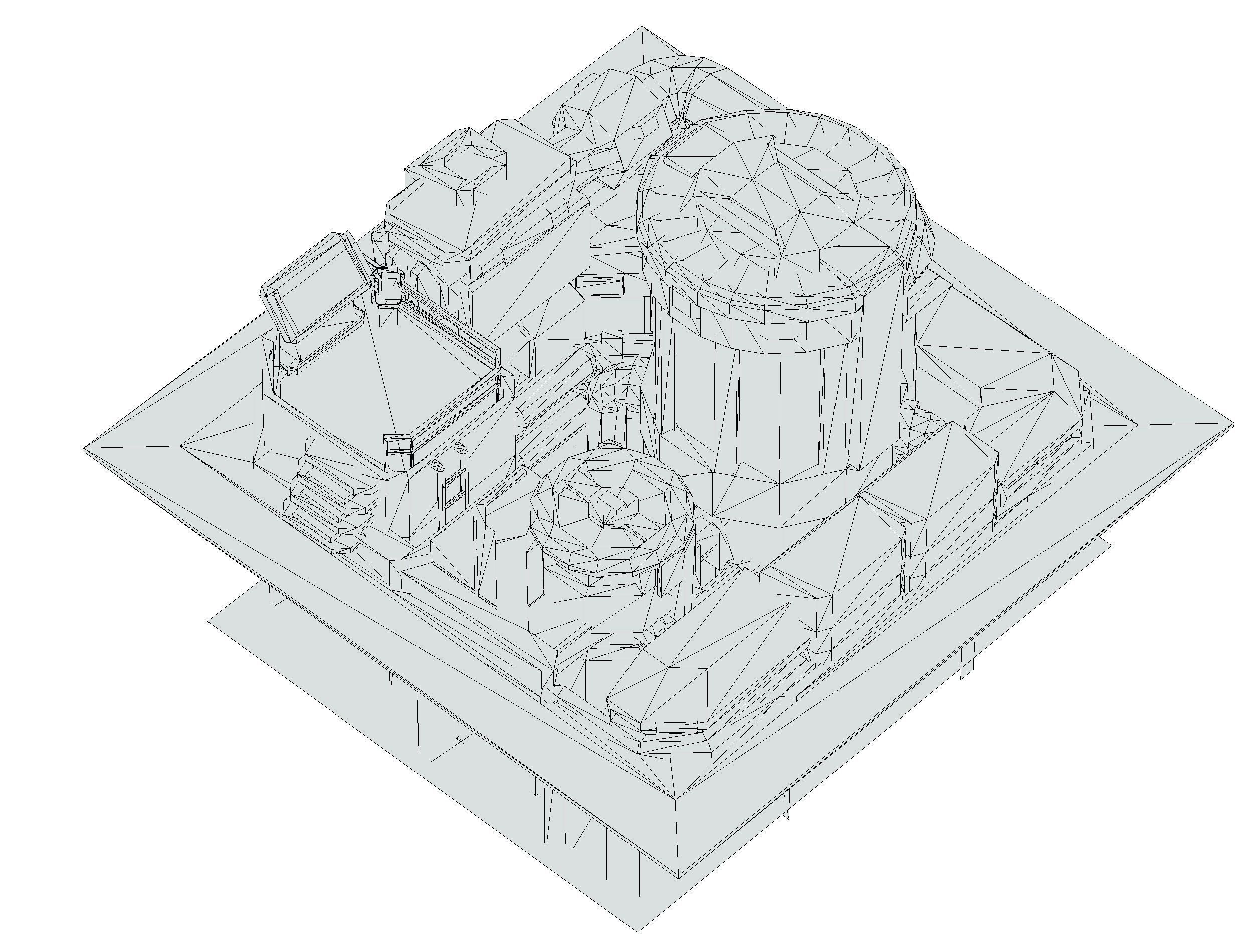 isometrical fuel rig platform station upgrade 4 Low-poly 3D model_19