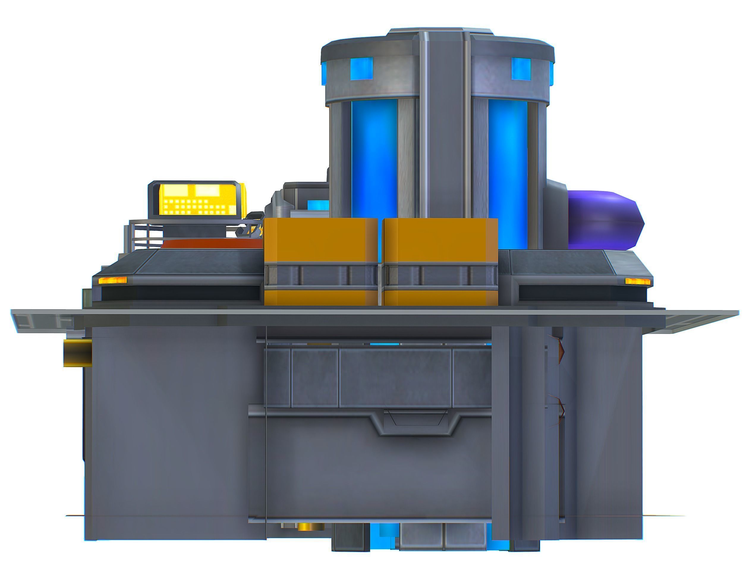 isometrical fuel rig platform station upgrade 4 Low-poly 3D model_15