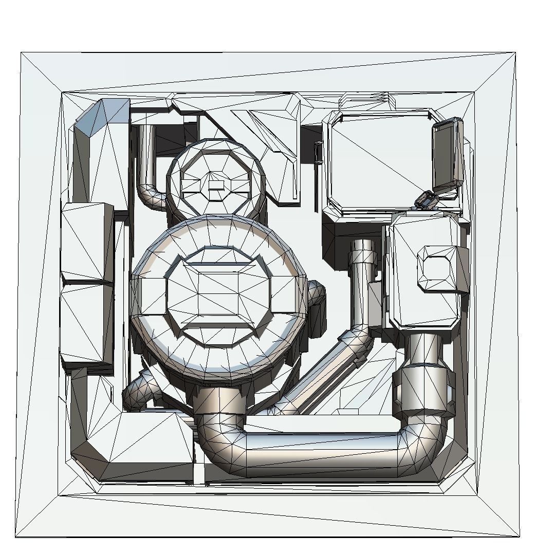 isometrical fuel rig platform station upgrade 4 Low-poly 3D model_25