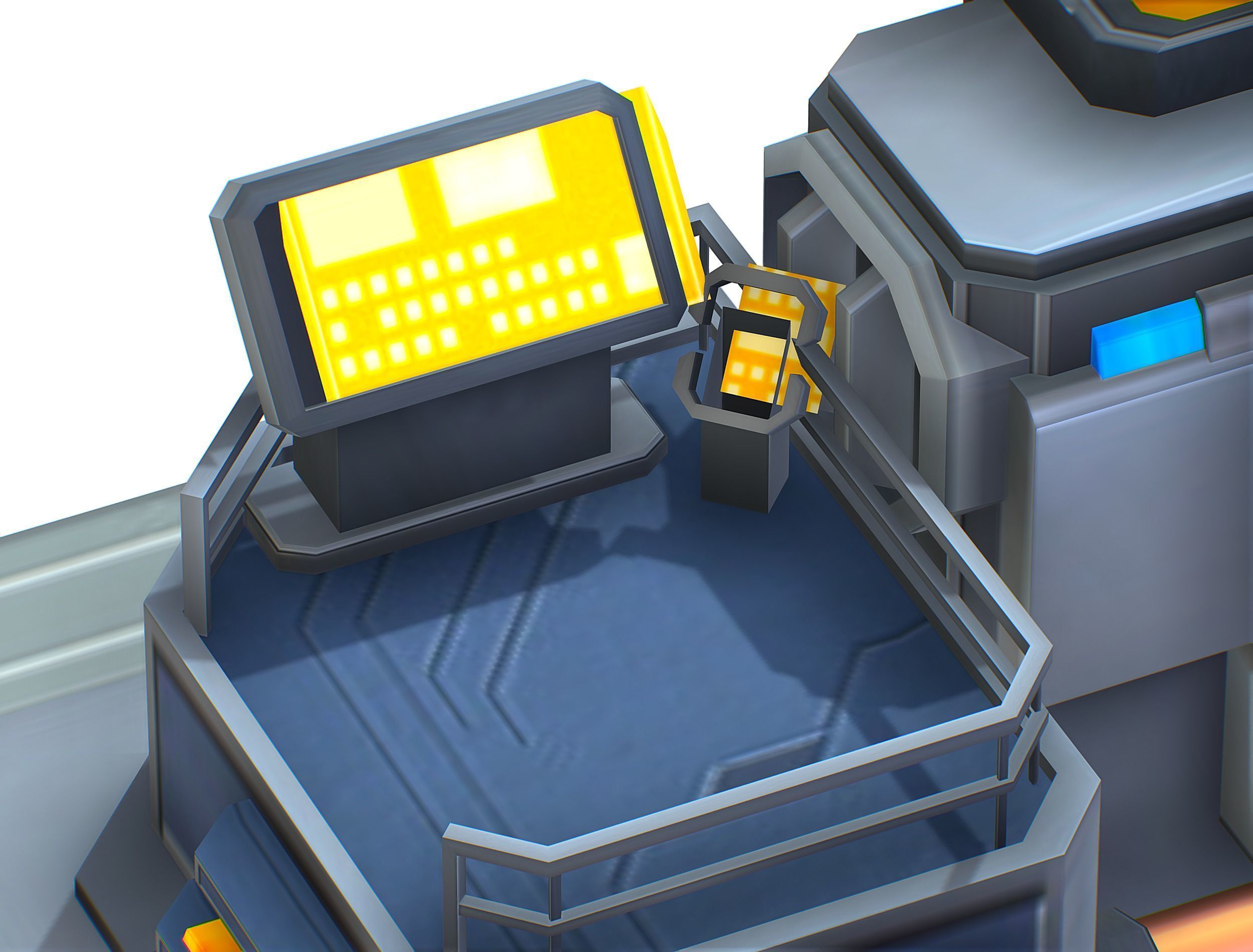 isometrical fuel rig platform station upgrade 4 Low-poly 3D model_9