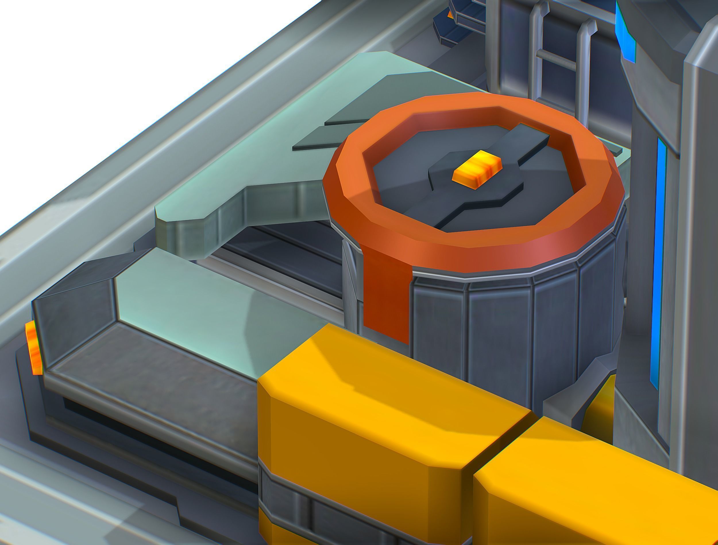 isometrical fuel rig platform station upgrade 4 Low-poly 3D model_12