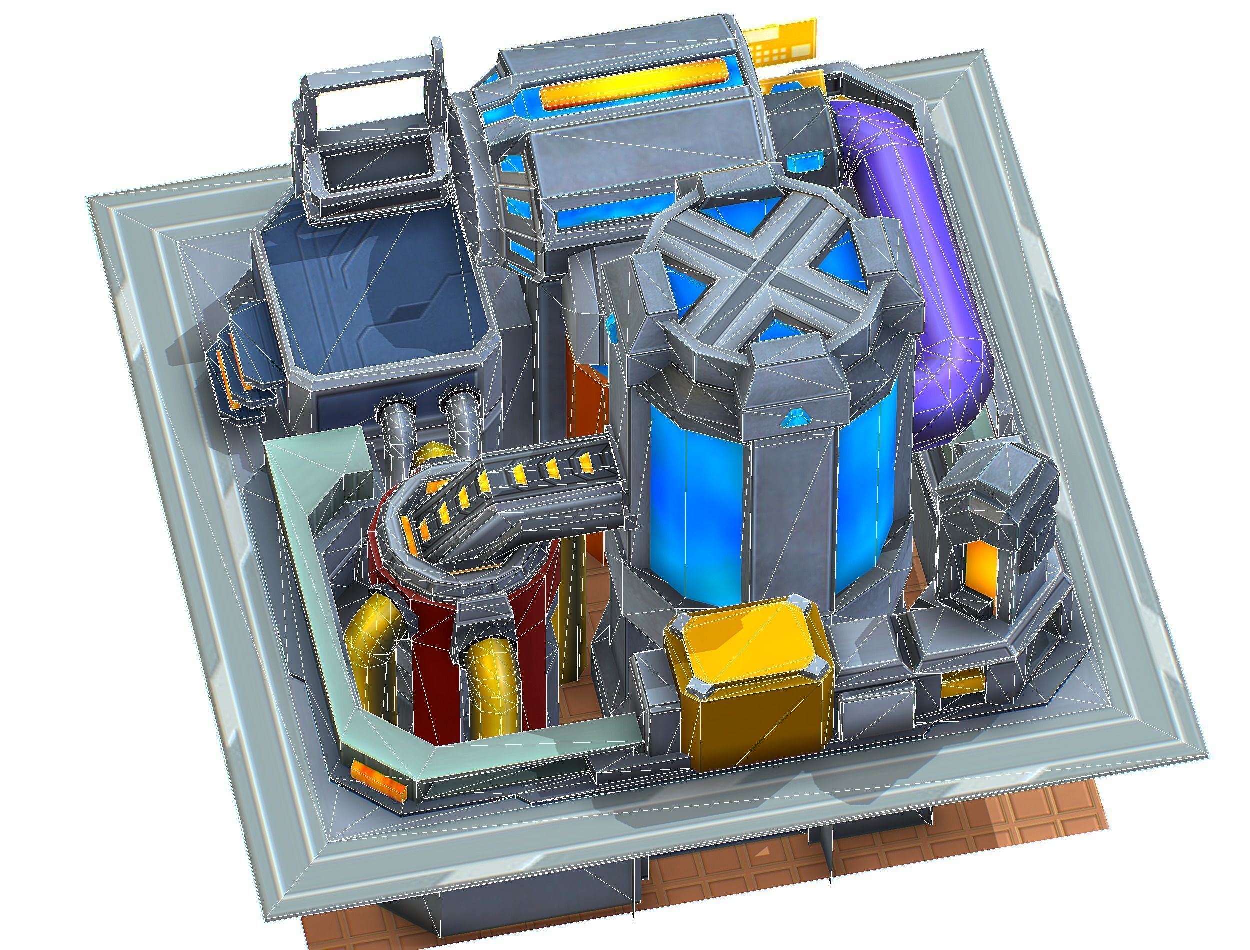 isometrical fuel rig platform station upgrade 5 Low-poly 3D model_24