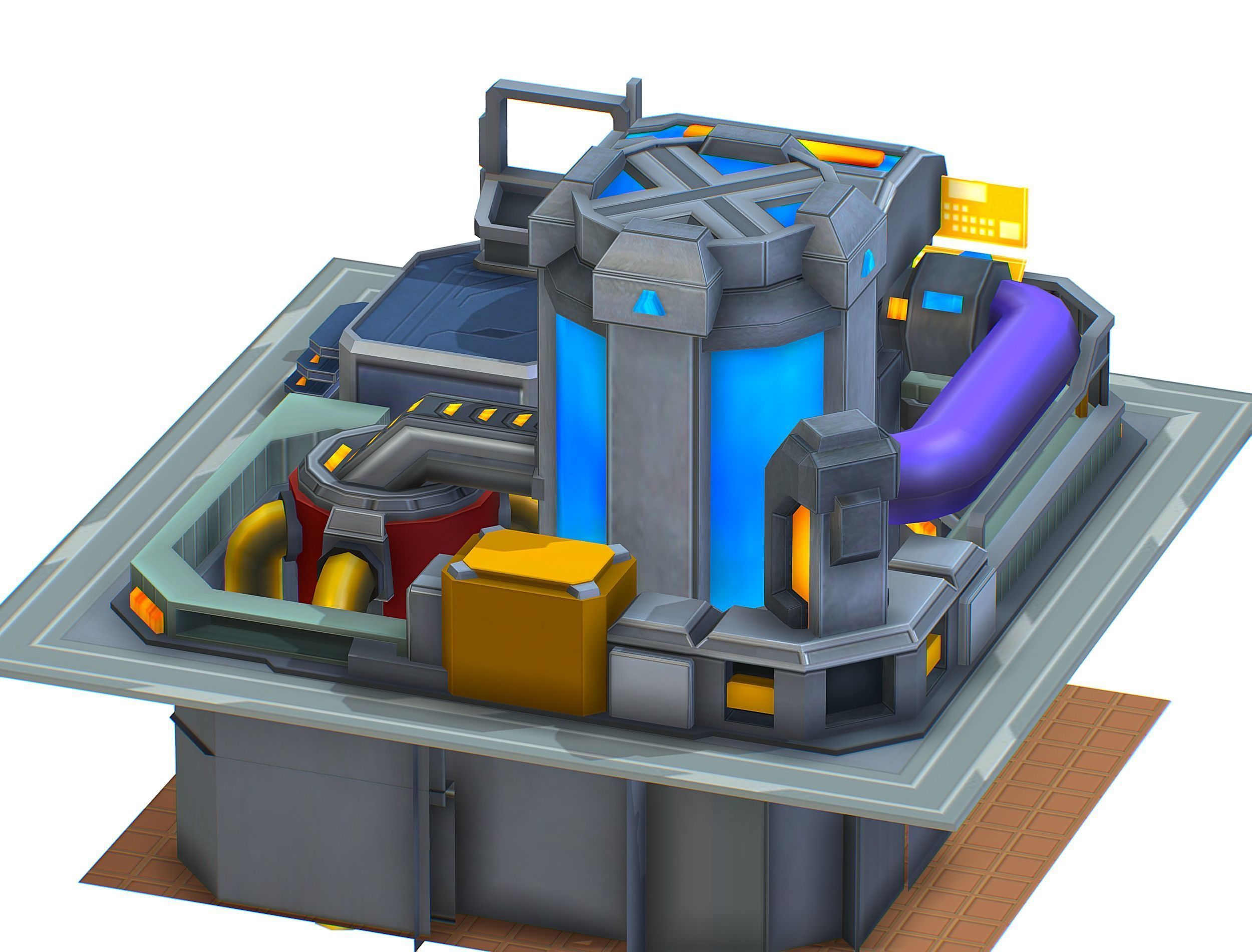 isometrical fuel rig platform station upgrade 5 Low-poly 3D model_12