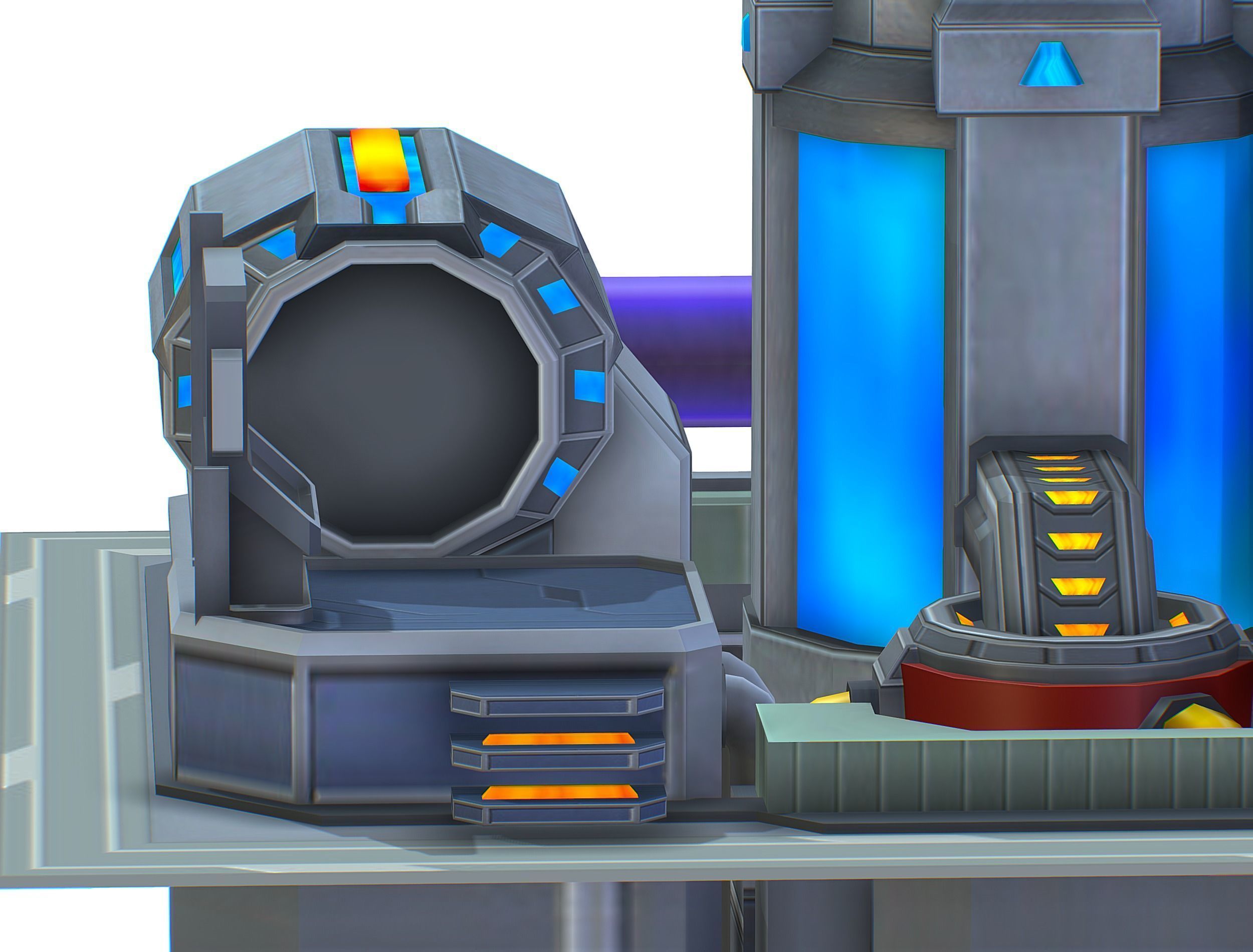 isometrical fuel rig platform station upgrade 5 Low-poly 3D model_22