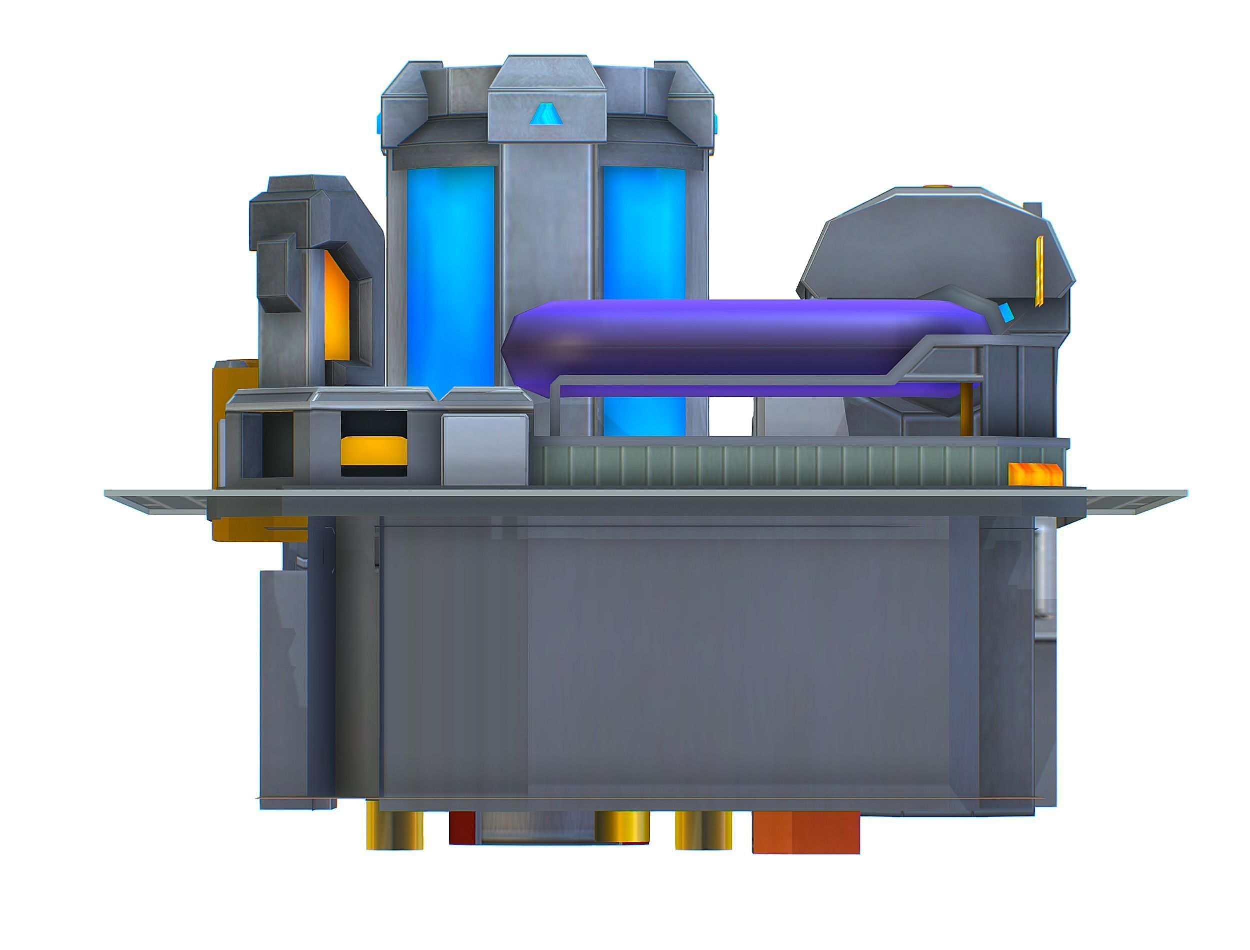 isometrical fuel rig platform station upgrade 5 Low-poly 3D model_18