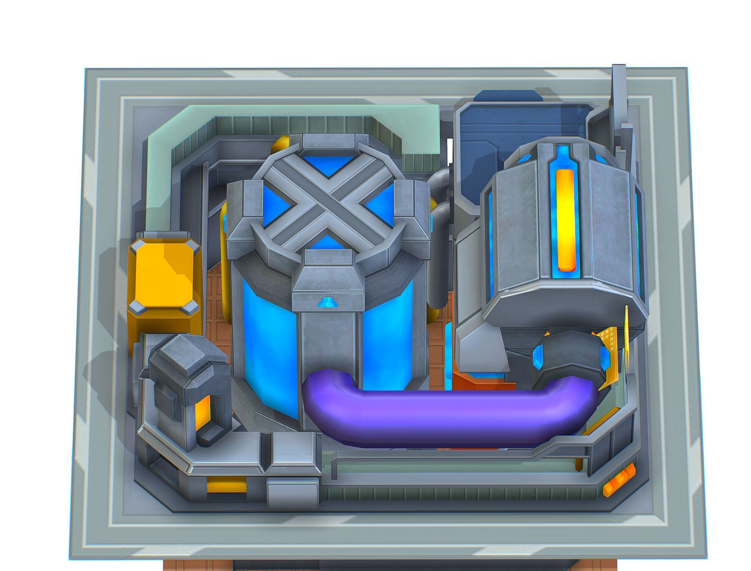 isometrical fuel rig platform station upgrade 5 Low-poly 3D model_15