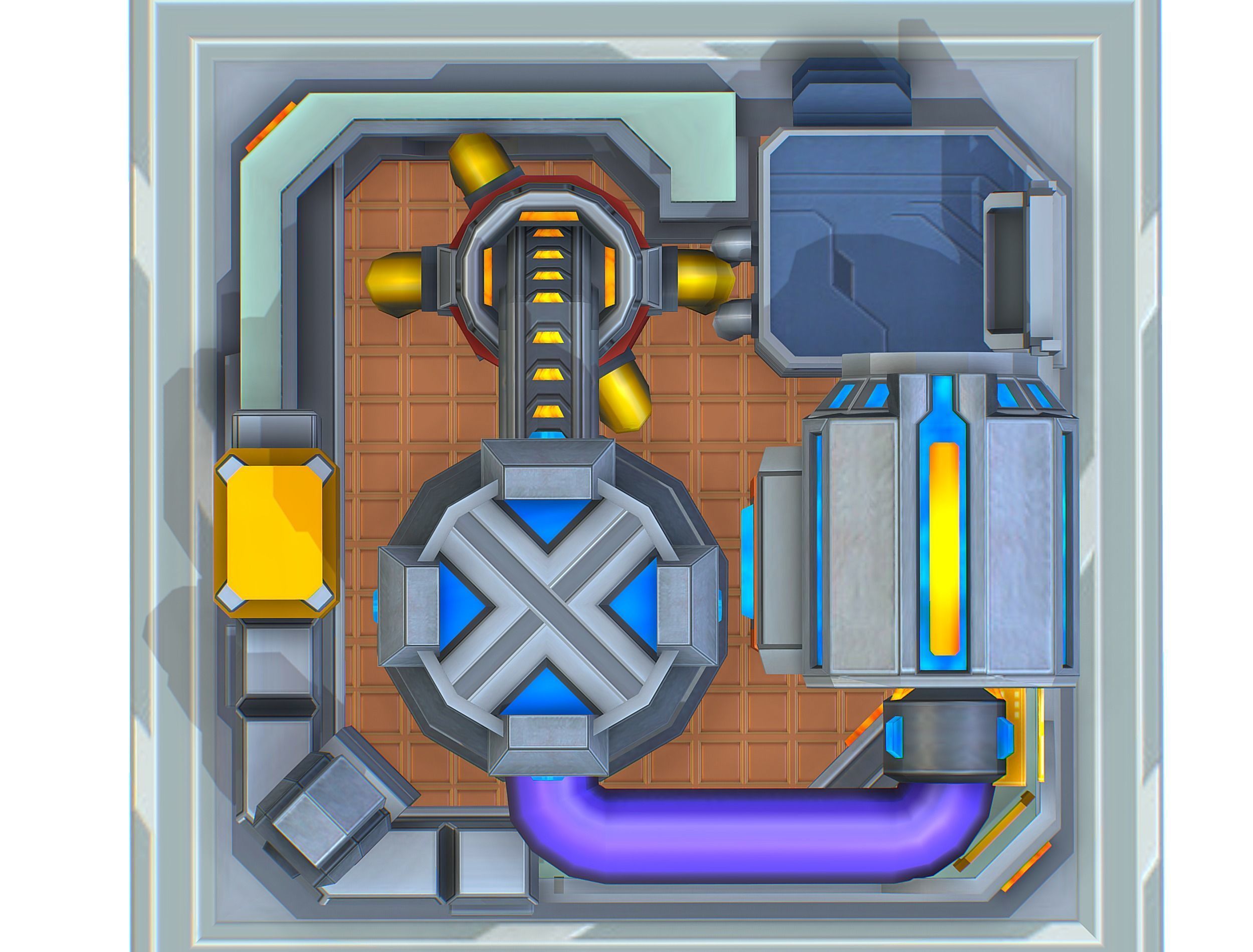 isometrical fuel rig platform station upgrade 5 Low-poly 3D model_14