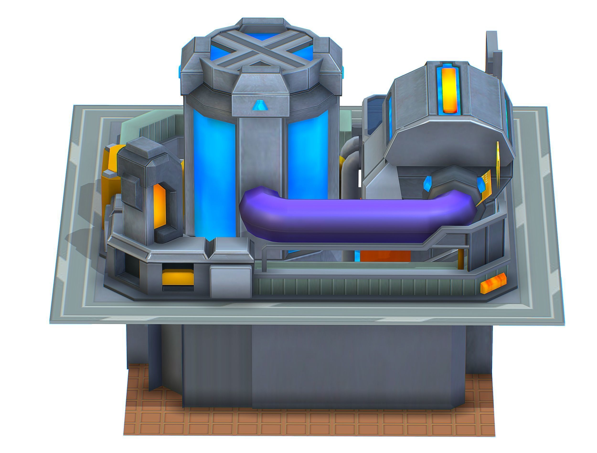 isometrical fuel rig platform station upgrade 5 Low-poly 3D model_16