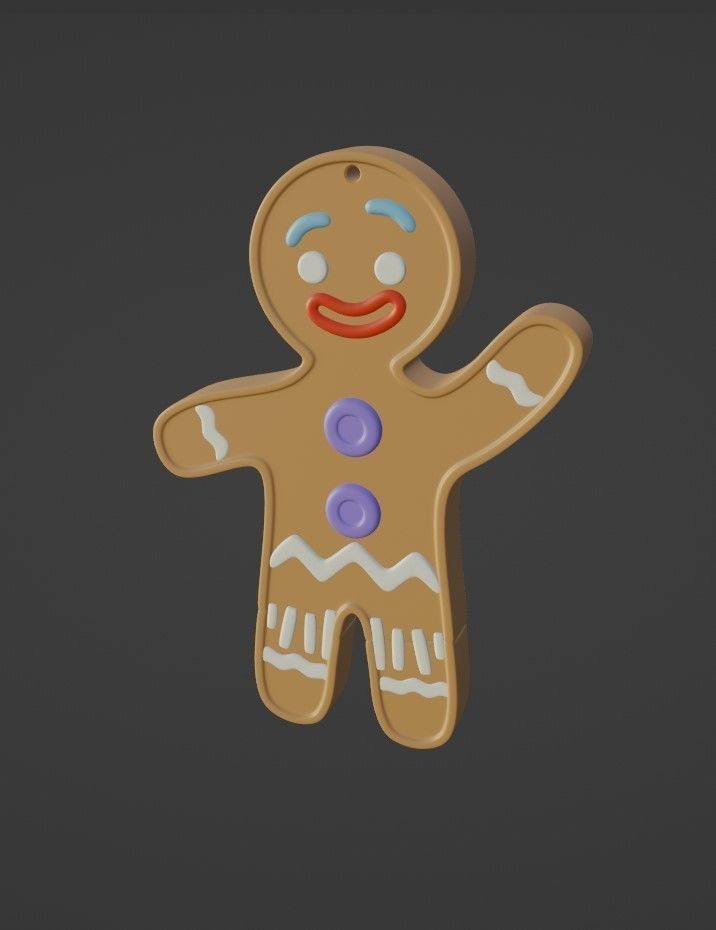 Ginger Bread Ornament 3D print model_3