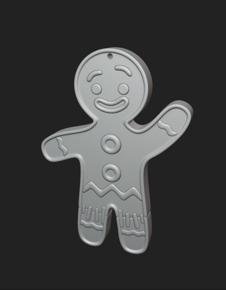 Ginger Bread Ornament 3D print model_1