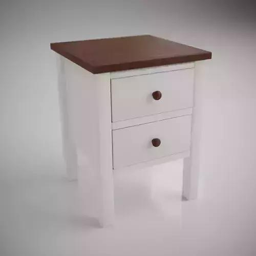 Nightstand White Wood CL112