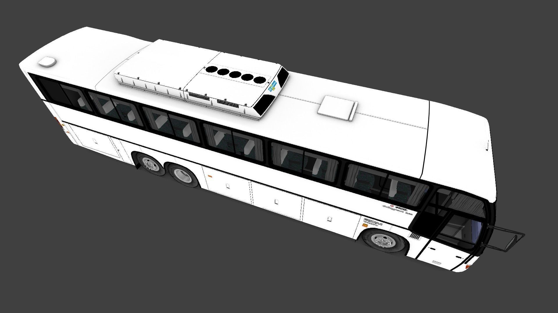 Comil Galleggiante Volvo B10M Low-poly 3D model_8