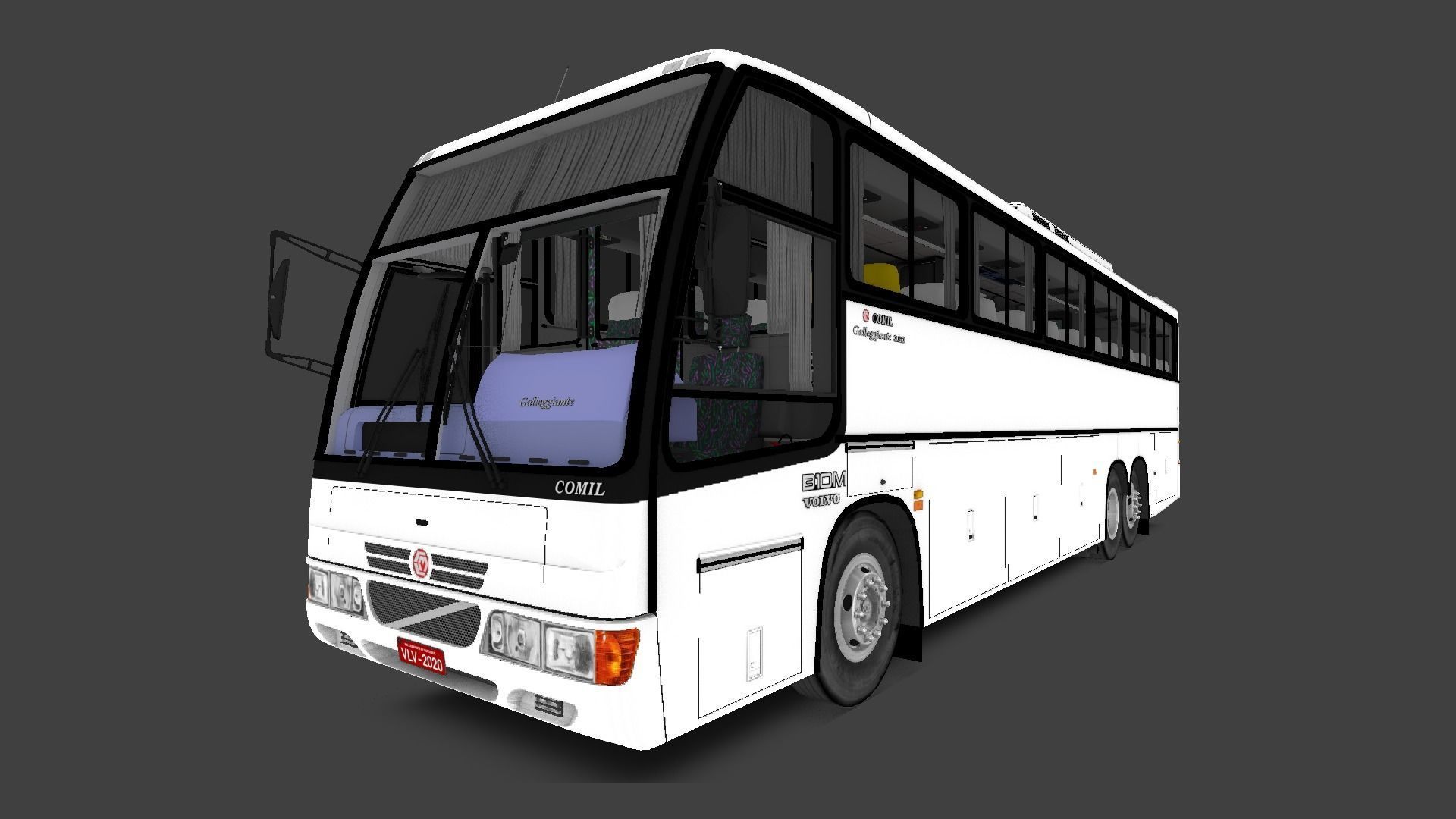 Comil Galleggiante Volvo B10M Low-poly 3D model_6