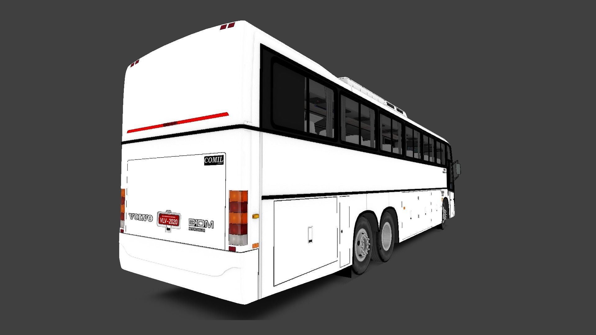 Comil Galleggiante Volvo B10M Low-poly 3D model_2