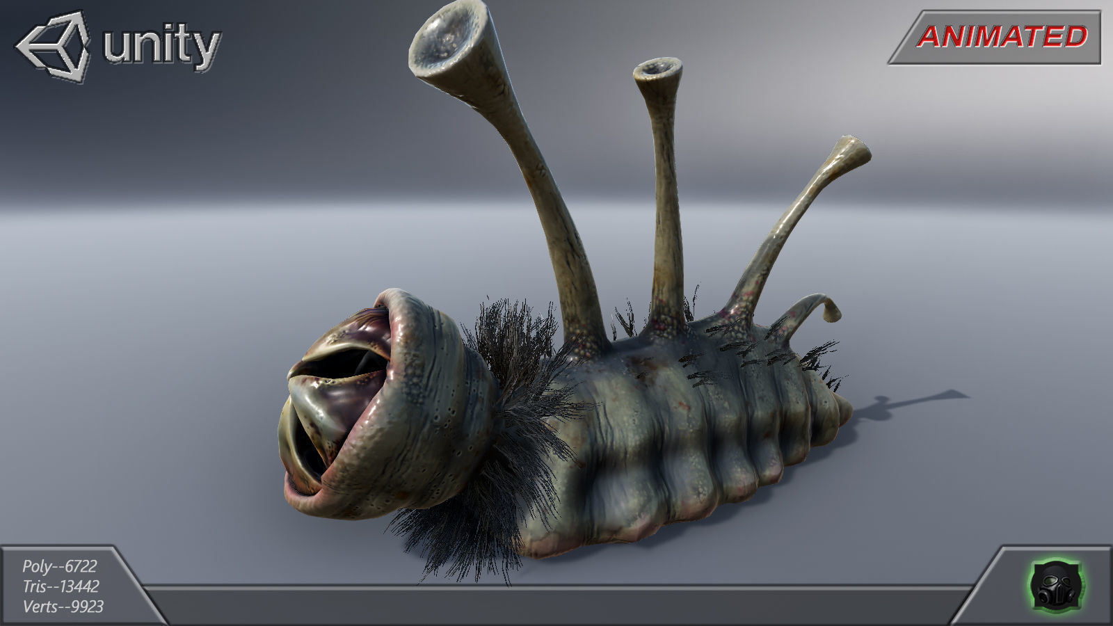Alien Extraterrestrial Creature 09 Low-poly 3D model_5