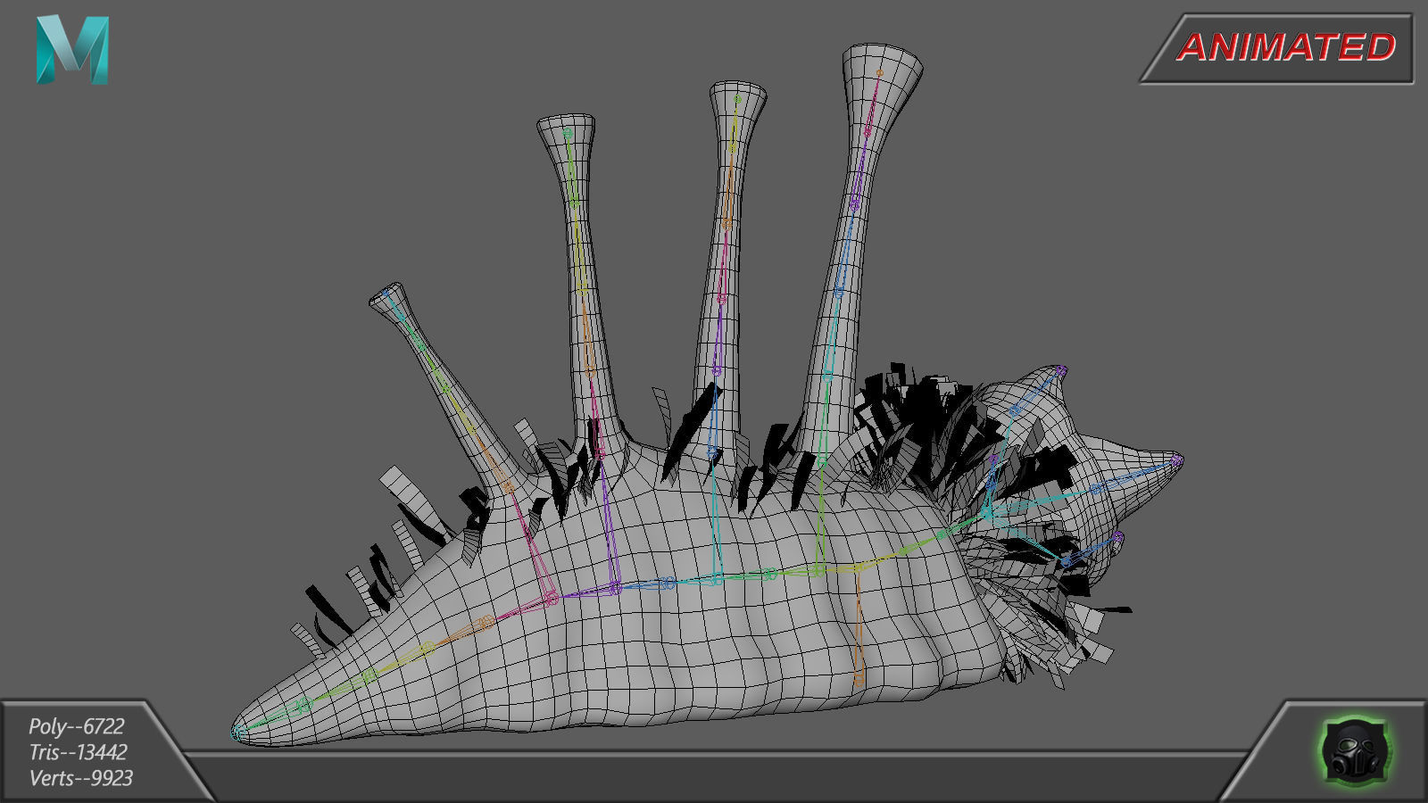 Alien Extraterrestrial Creature 09 Low-poly 3D model_15