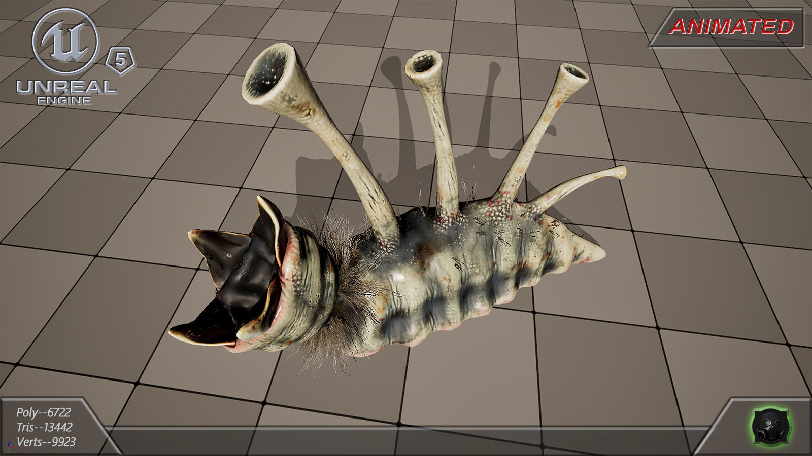 Alien Extraterrestrial Creature 09 Low-poly 3D model_10