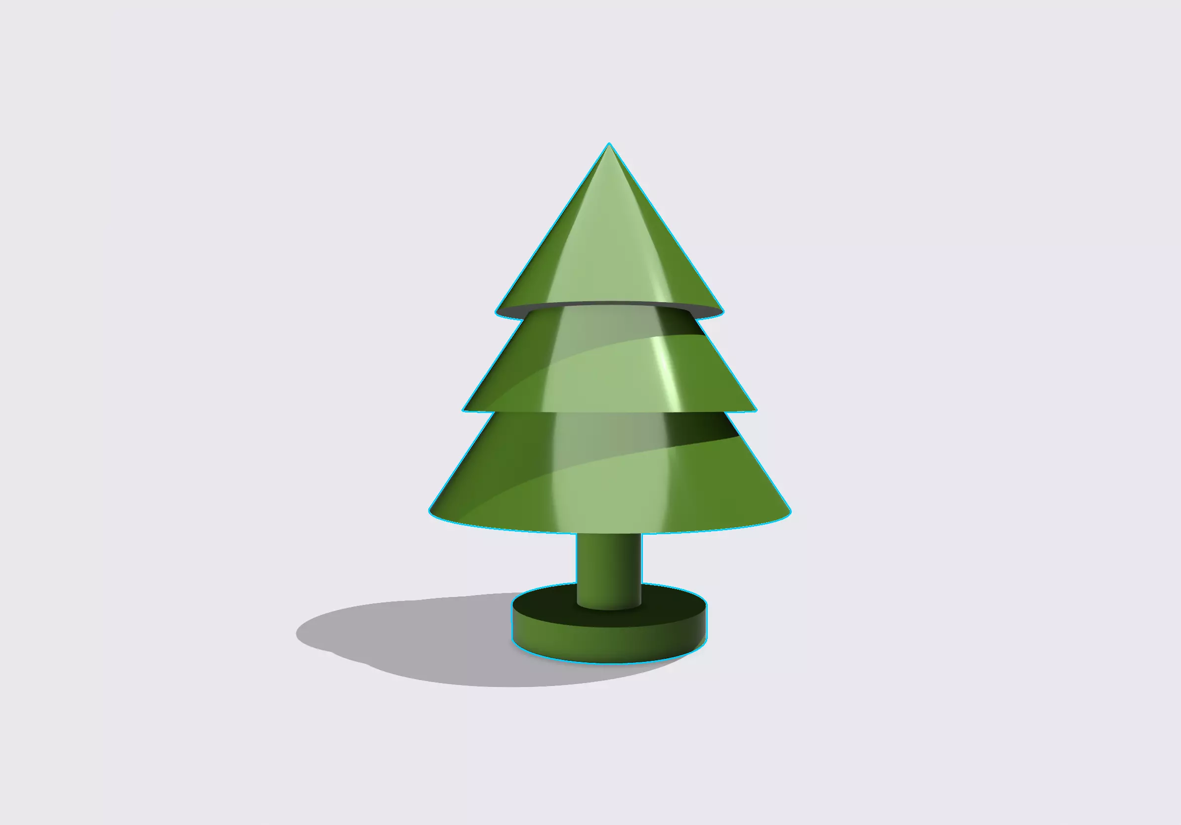 Christmas tree 3D print model_0