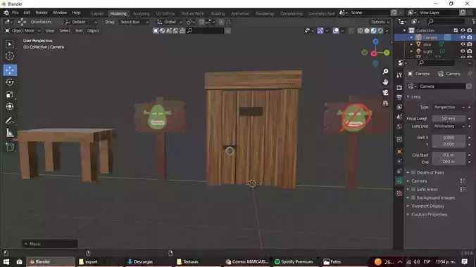 Table door and signs