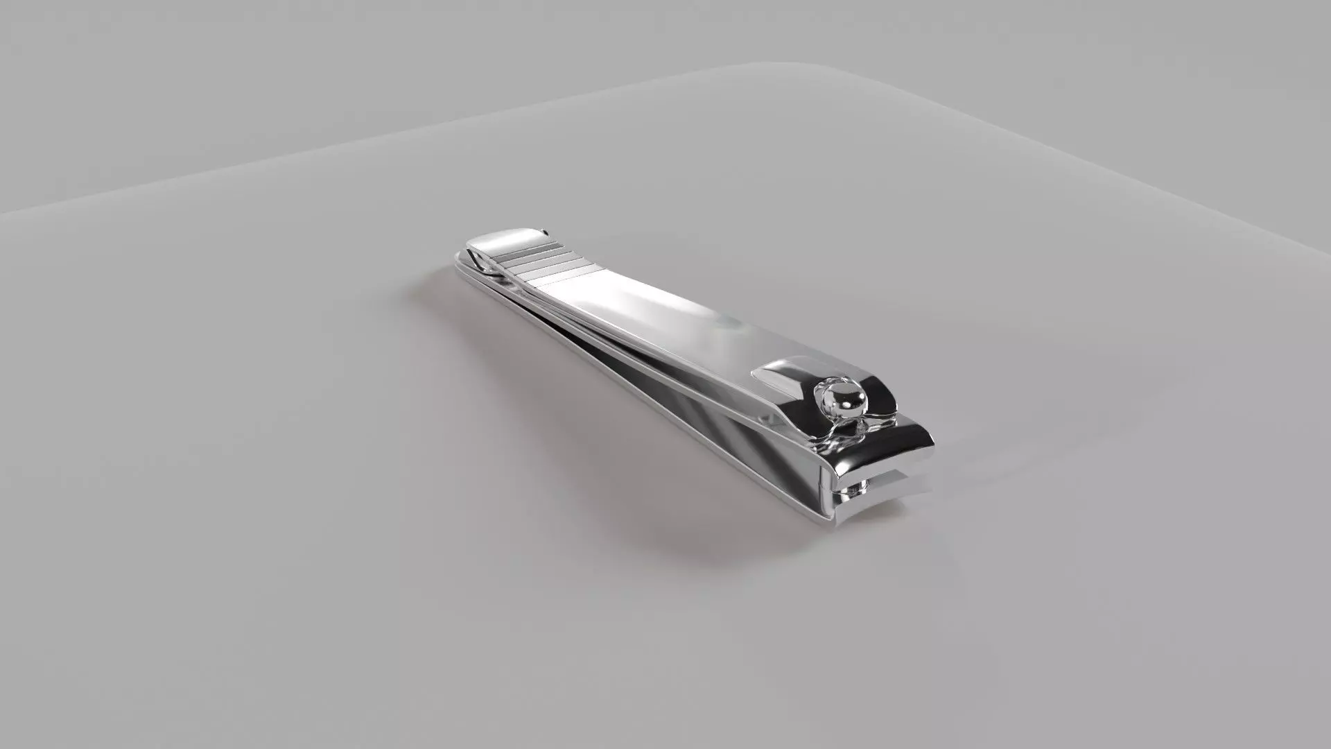 Nail clipper with nail cleaner - metal Low-poly 3D model