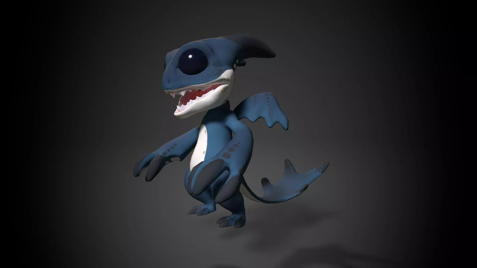 Mini Dragon Low-poly 3D model_0