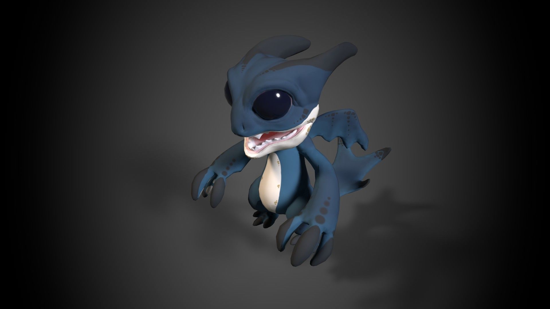 Mini Dragon Low-poly 3D model_3
