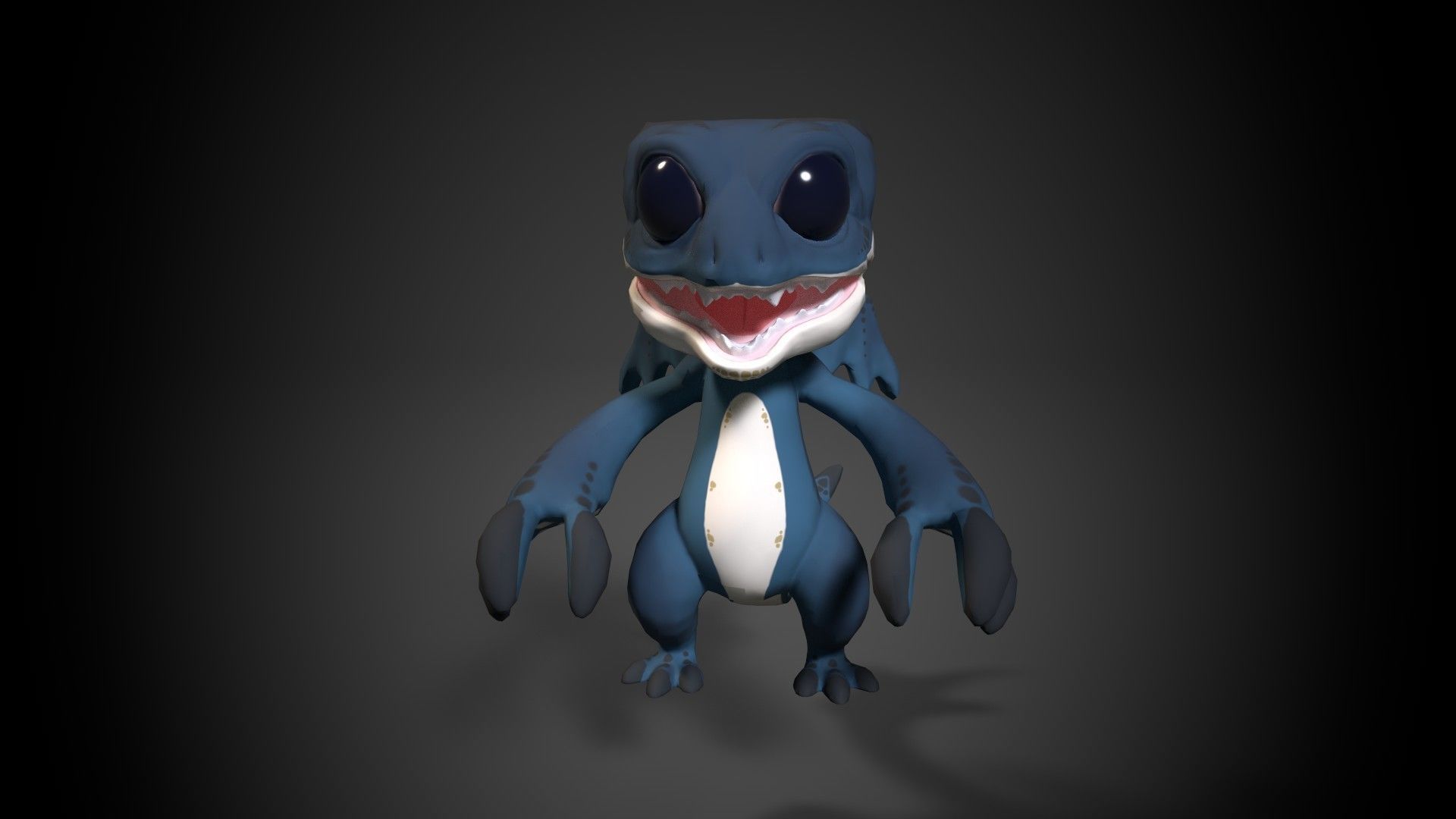 Mini Dragon Low-poly 3D model_2