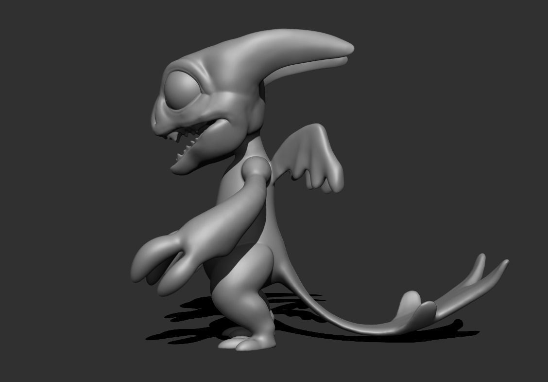 Mini Dragon Low-poly 3D model_6