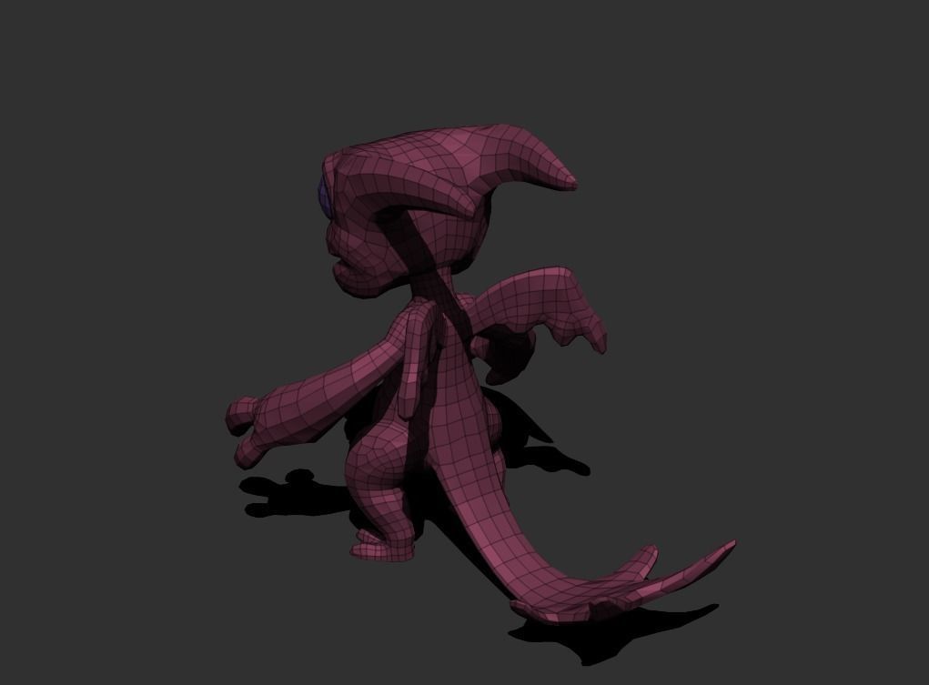 Mini Dragon Low-poly 3D model_8