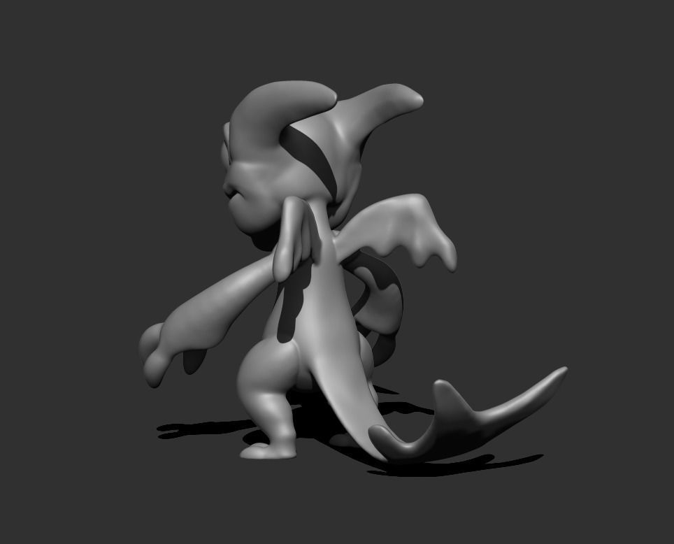 Mini Dragon Low-poly 3D model_4