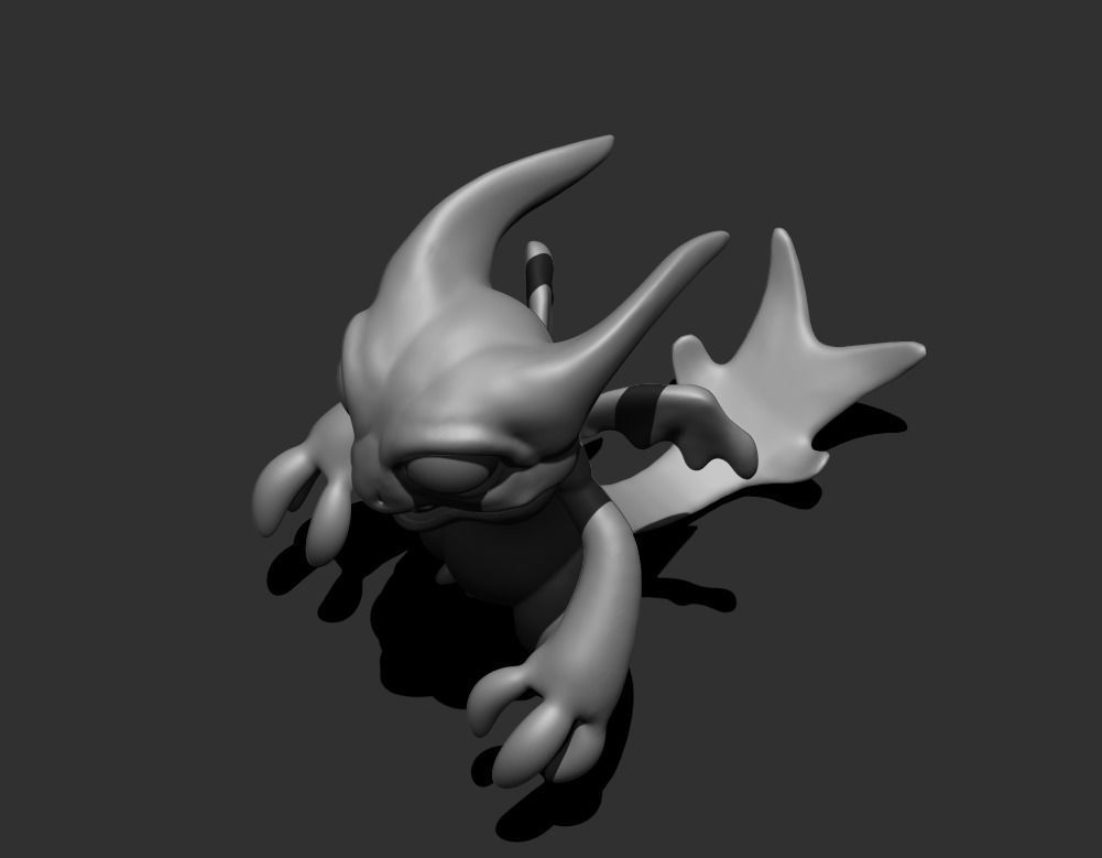 Mini Dragon Low-poly 3D model_5