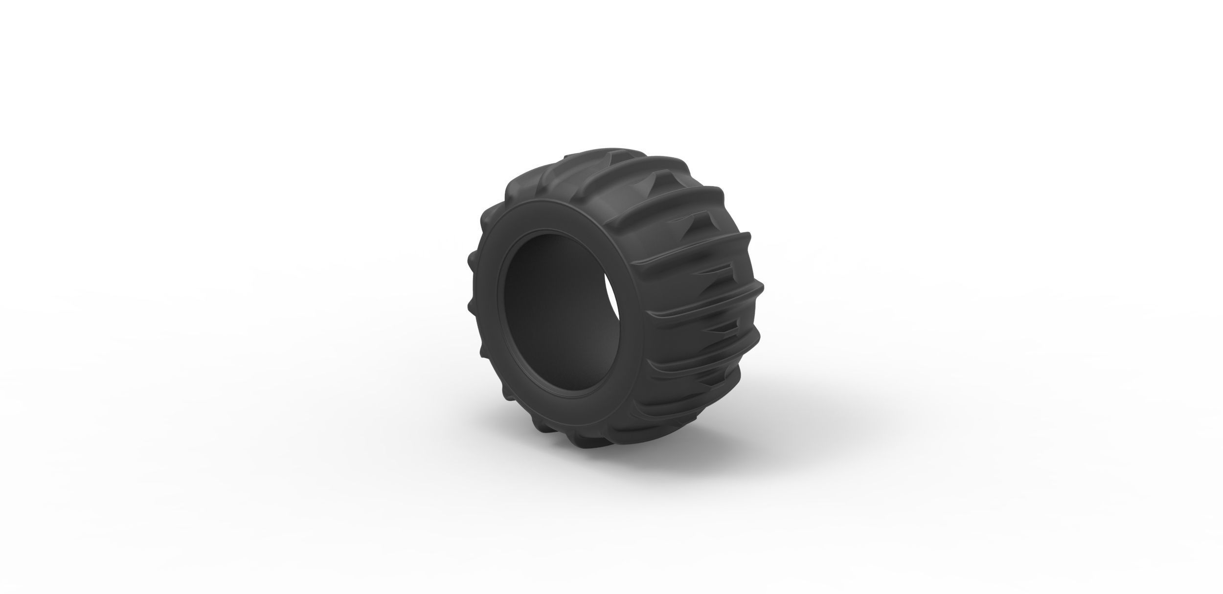Dune buggy rear tire 30 Scale 1 to 25 3D print model_6